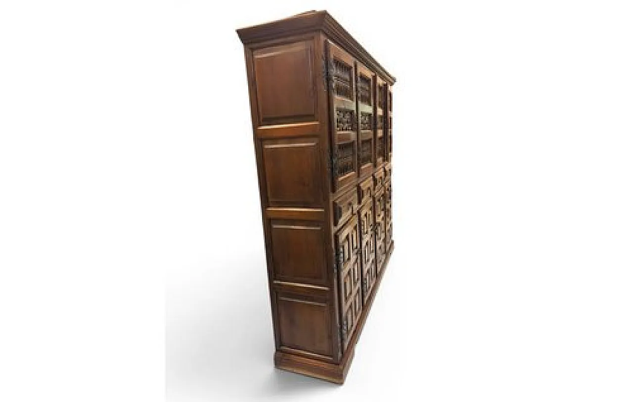 Castilian wood pantry cabinet with perforated doors, 20th century 7