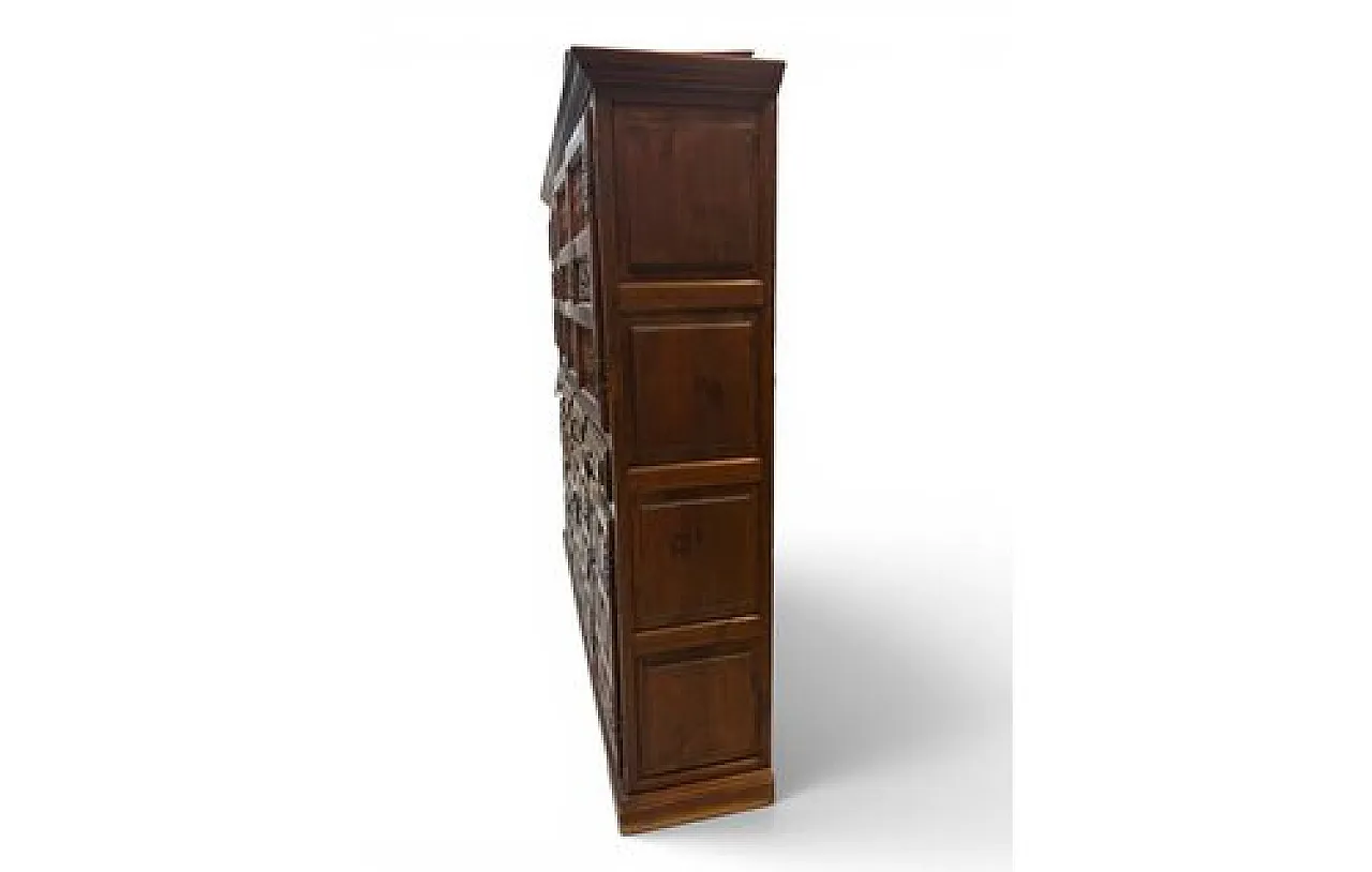 Castilian wood pantry cabinet with perforated doors, 20th century 8