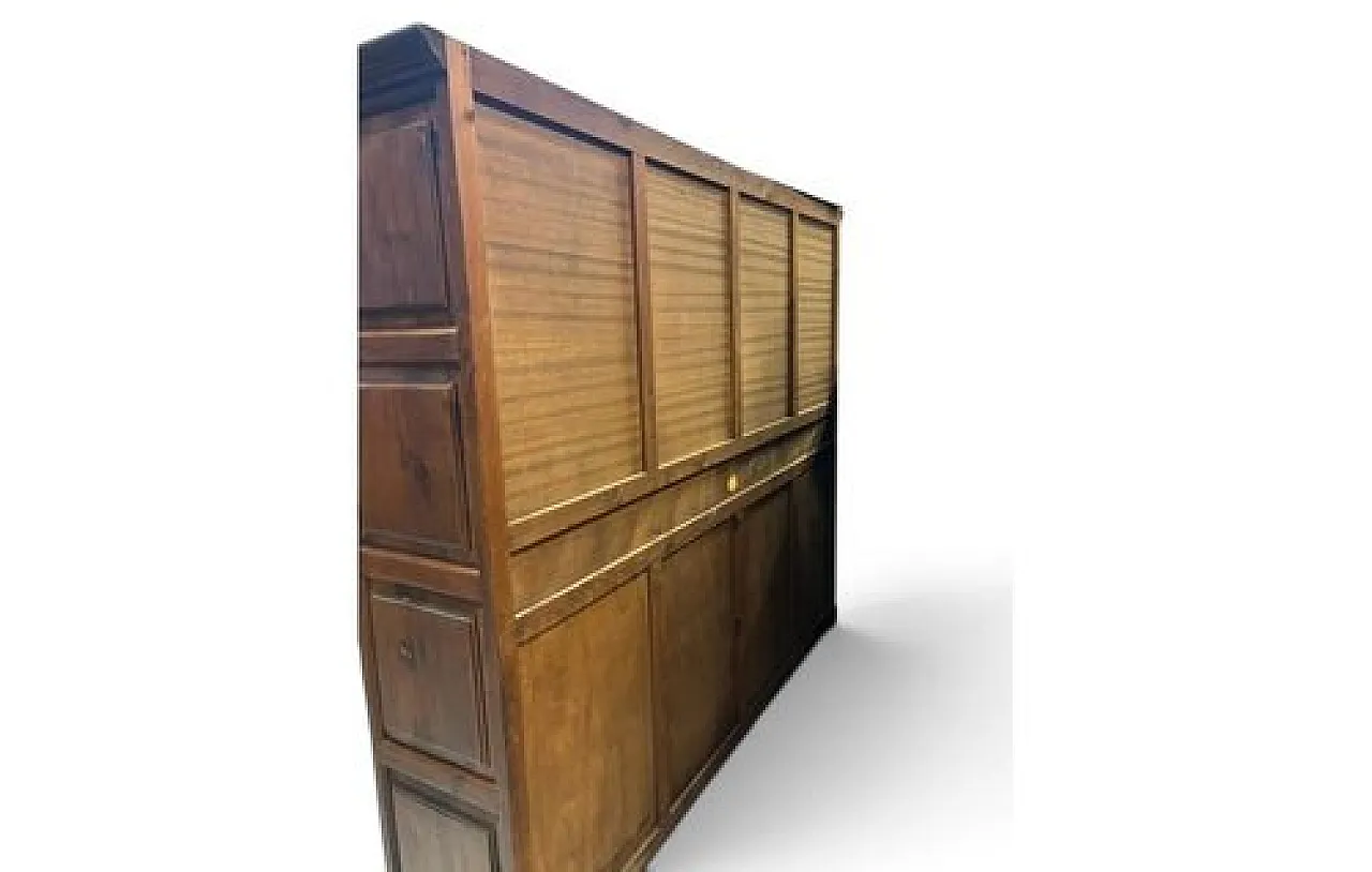 Castilian wood pantry cabinet with perforated doors, 20th century 9