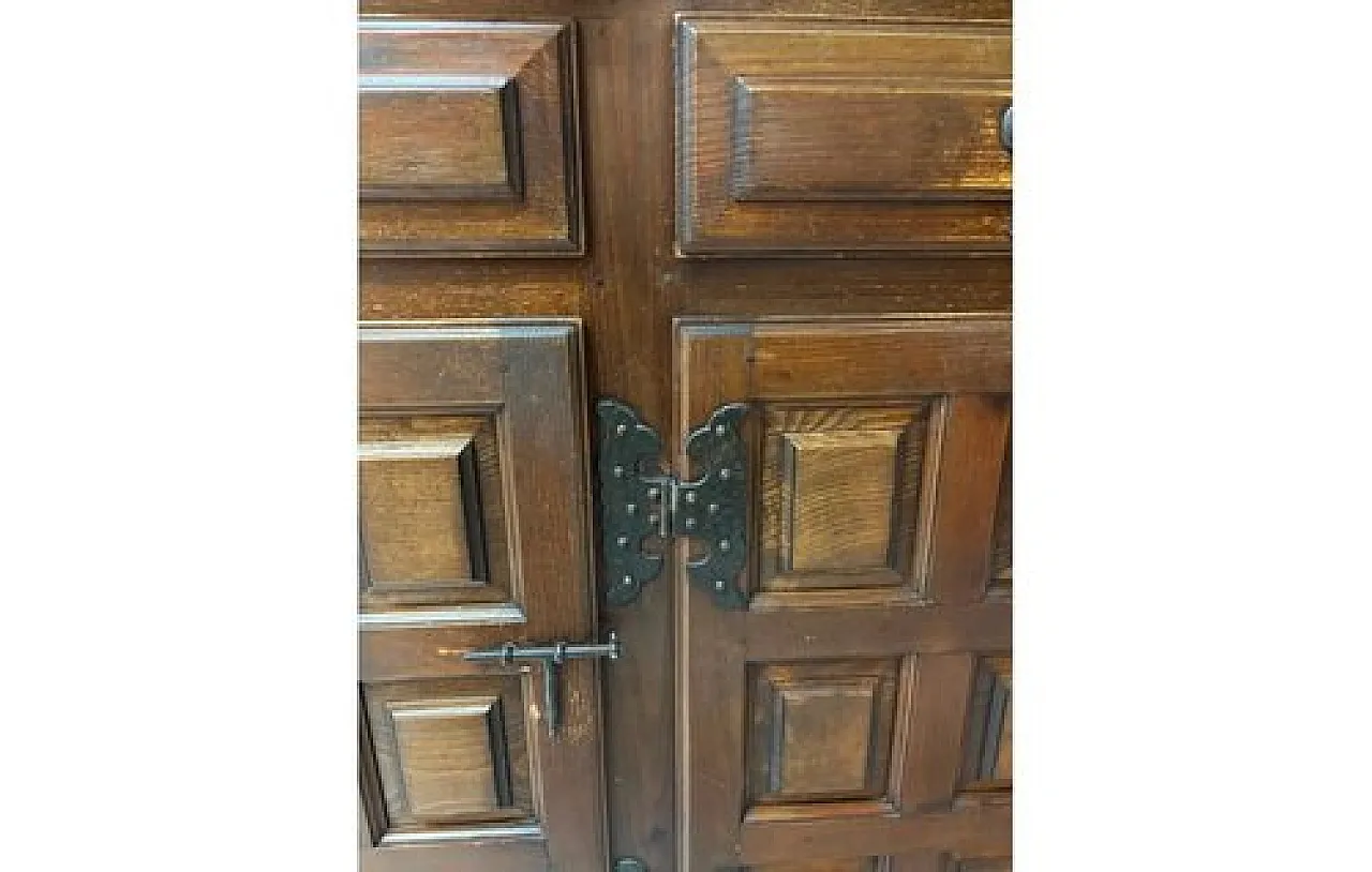 Castilian wood pantry cabinet with perforated doors, 20th century 13