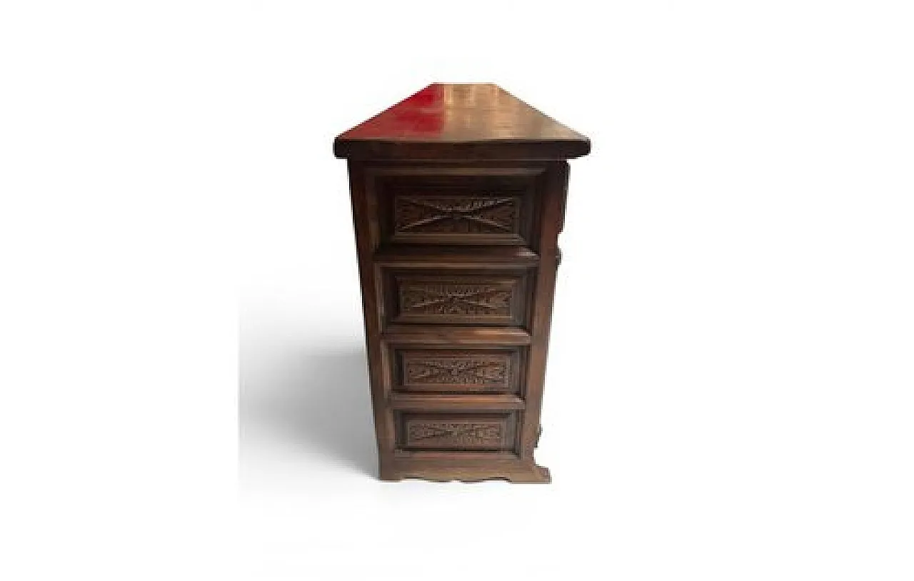 Spanish rustic carved wood sideboard, early 20th century 9
