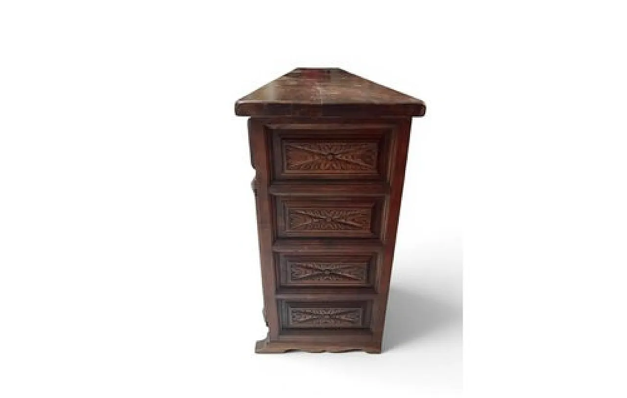 Spanish rustic carved wood sideboard, early 20th century 10