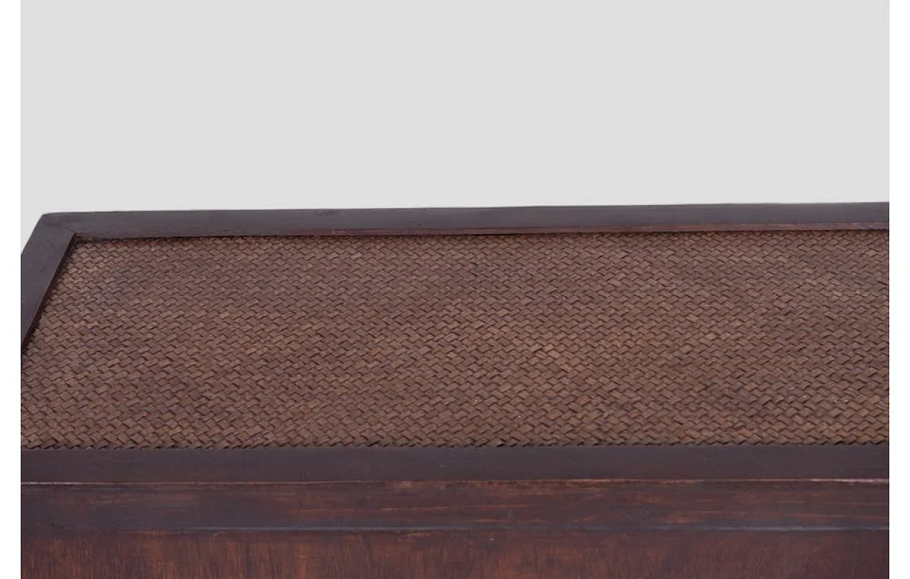 Thai cabinet in acacia wood with rattan inserts, 20th century 6