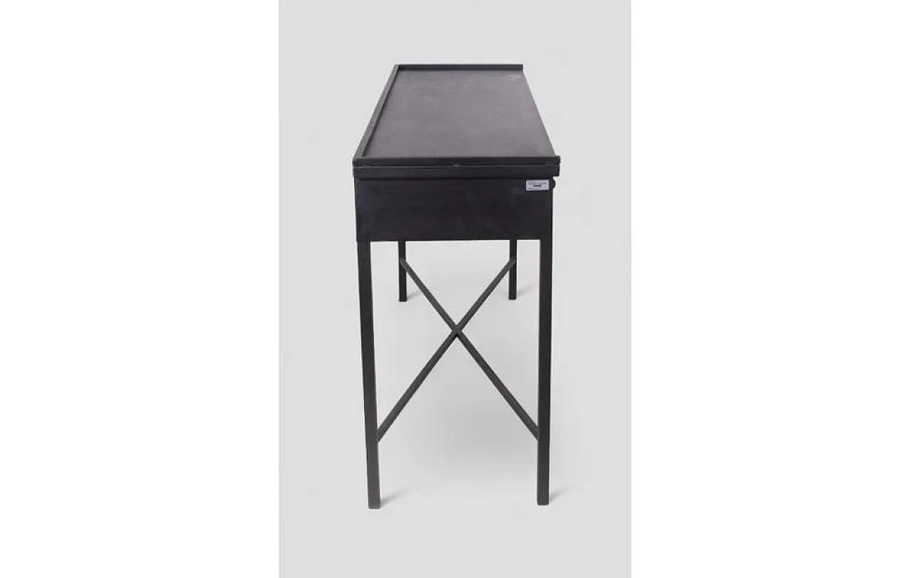 Black console table with three drawers, 20th century 5