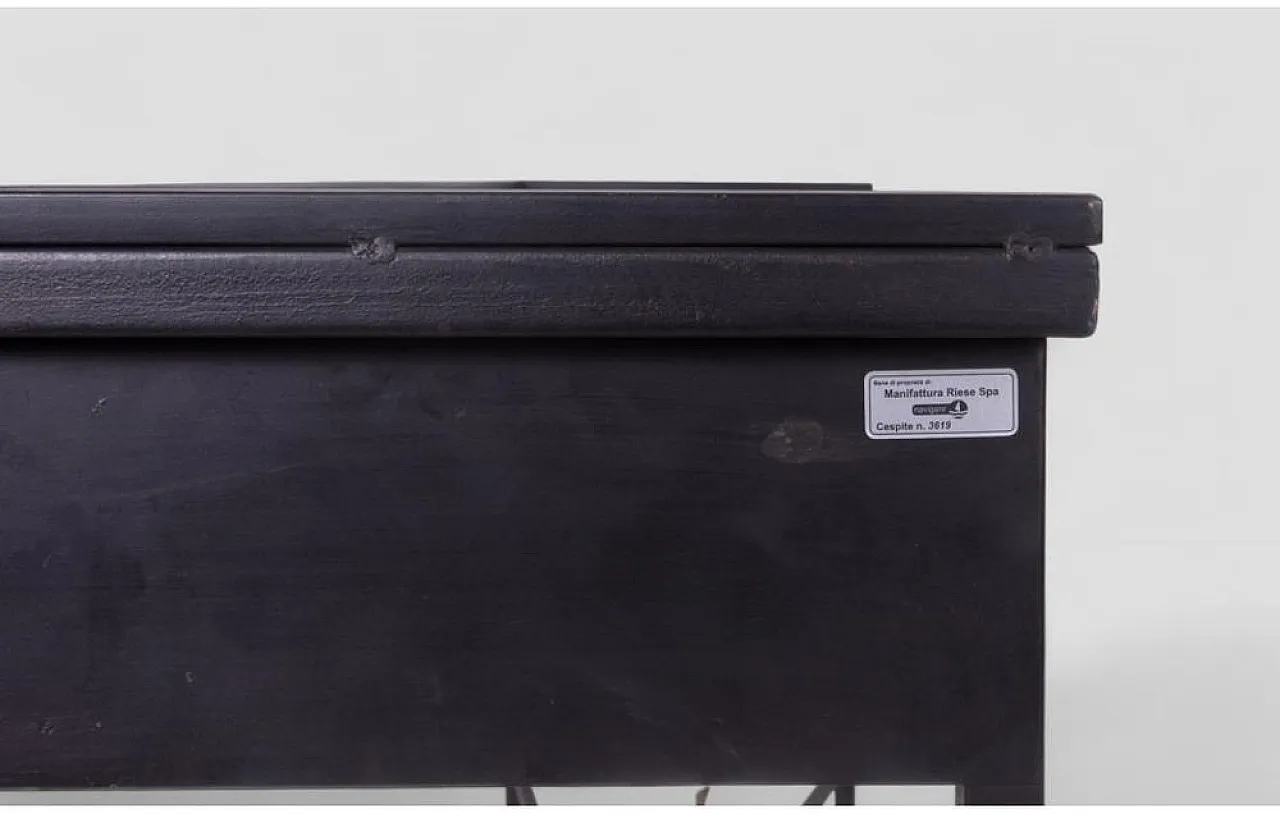 Black console table with three drawers, 20th century 9