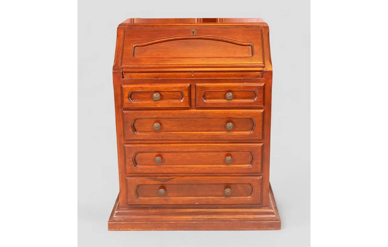 Drop-front desk in wood with drawers, 20th century 2