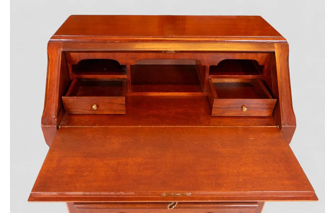 Drop-front desk in wood with drawers, 20th century 8