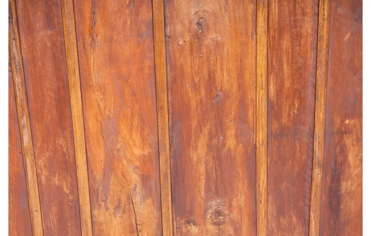 Indian teak wood bookshelf with decorative carvings, 1950s 7