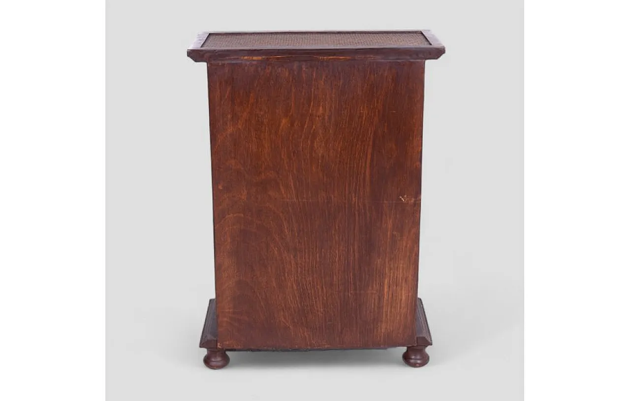 Thai cabinet in acacia wood with rattan inserts, 1960s 5