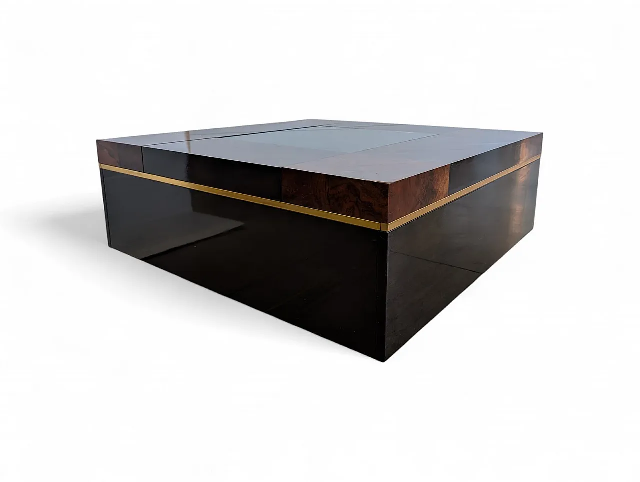 Walnut burl coffee table, 1970s 3