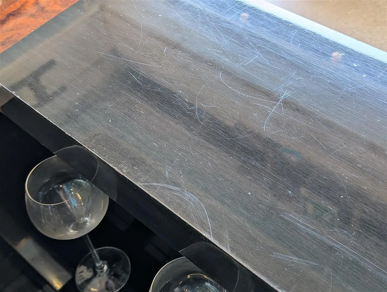 Walnut burl coffee table, 1970s 11