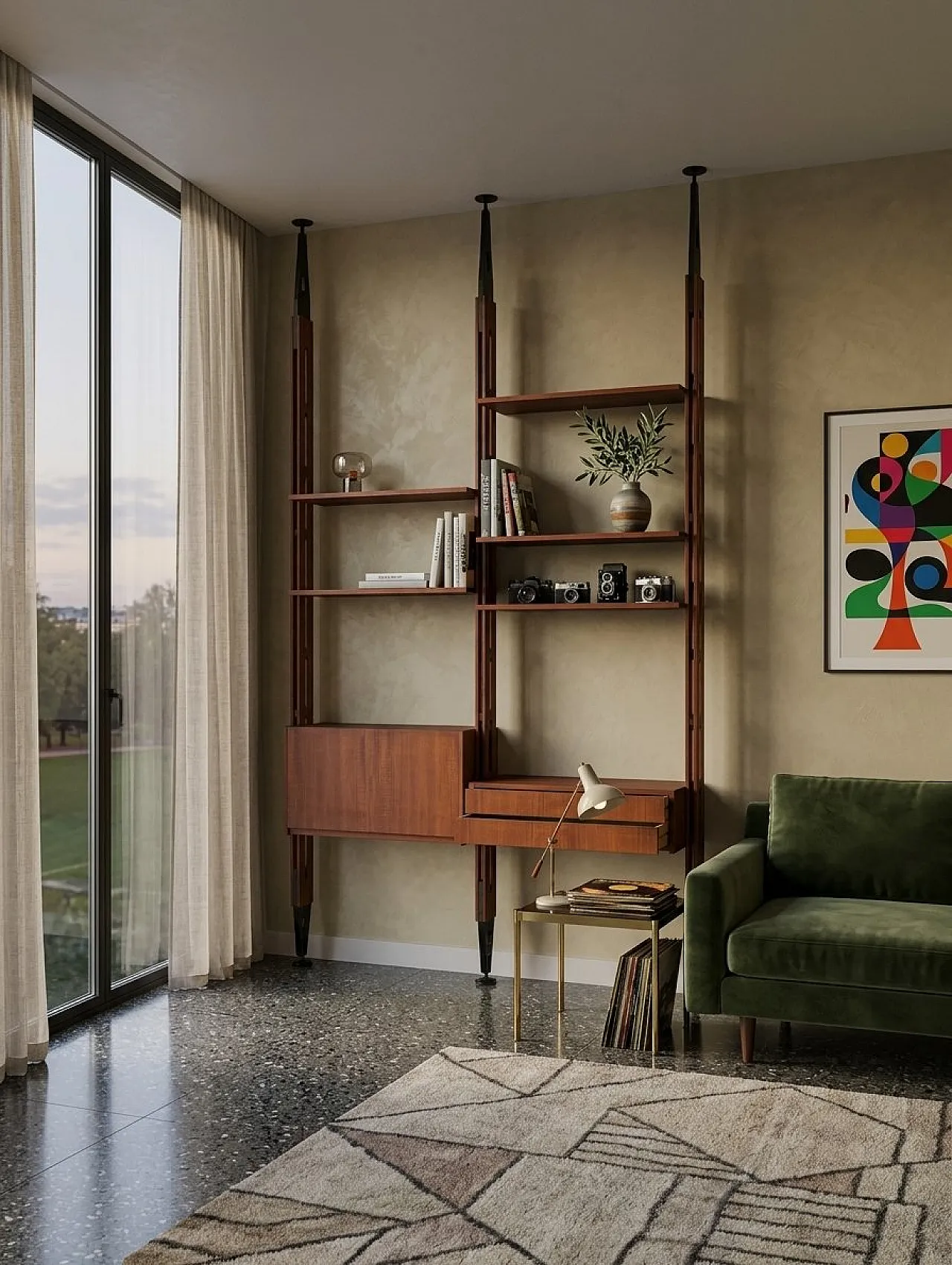 Wall unit attributed to Franco Albini, 1960s 13