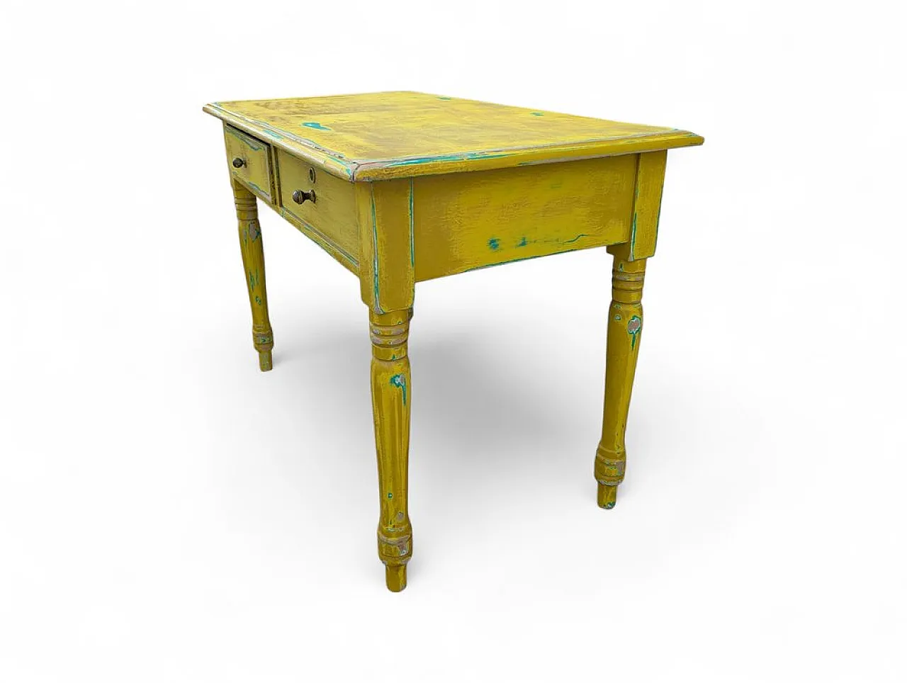 Yellow wooden table, 1940s 4