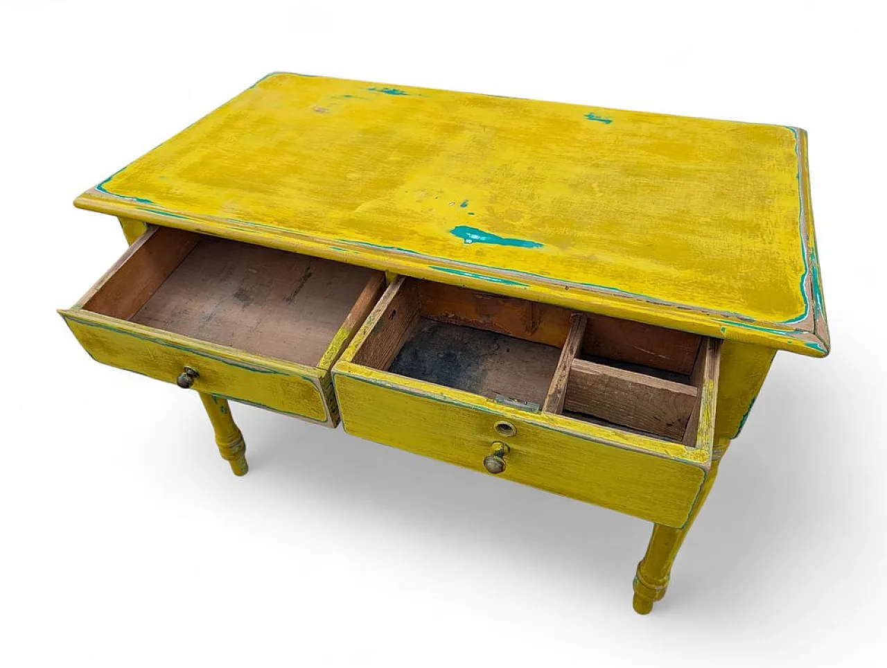 Yellow wooden table, 1940s 5