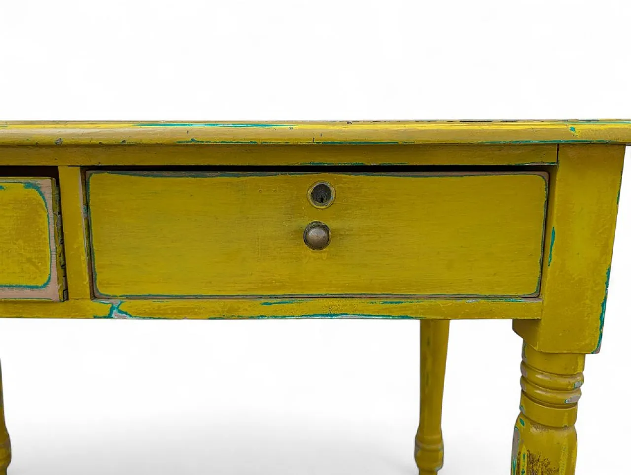 Yellow wooden table, 1940s 7
