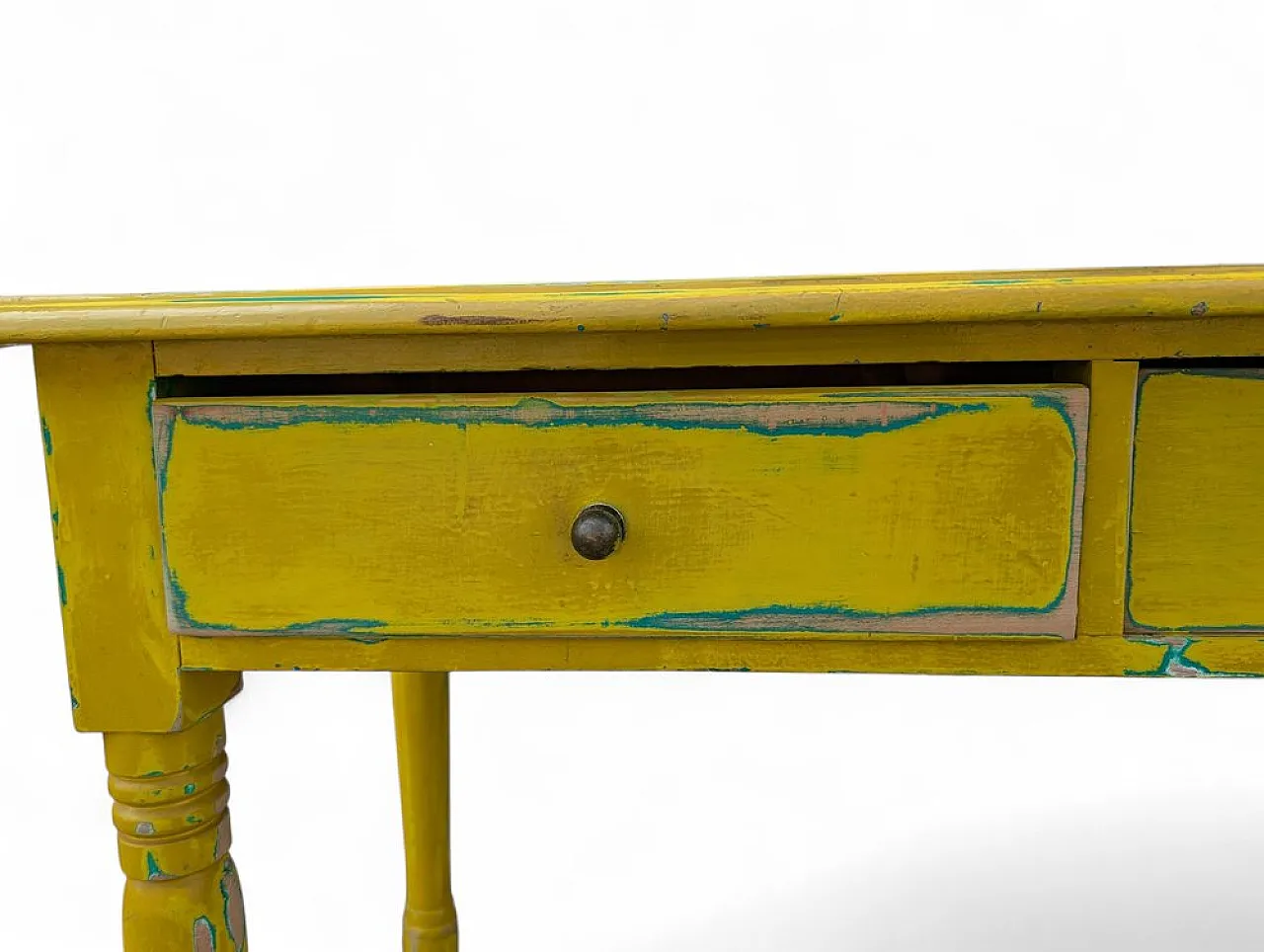 Yellow wooden table, 1940s 8