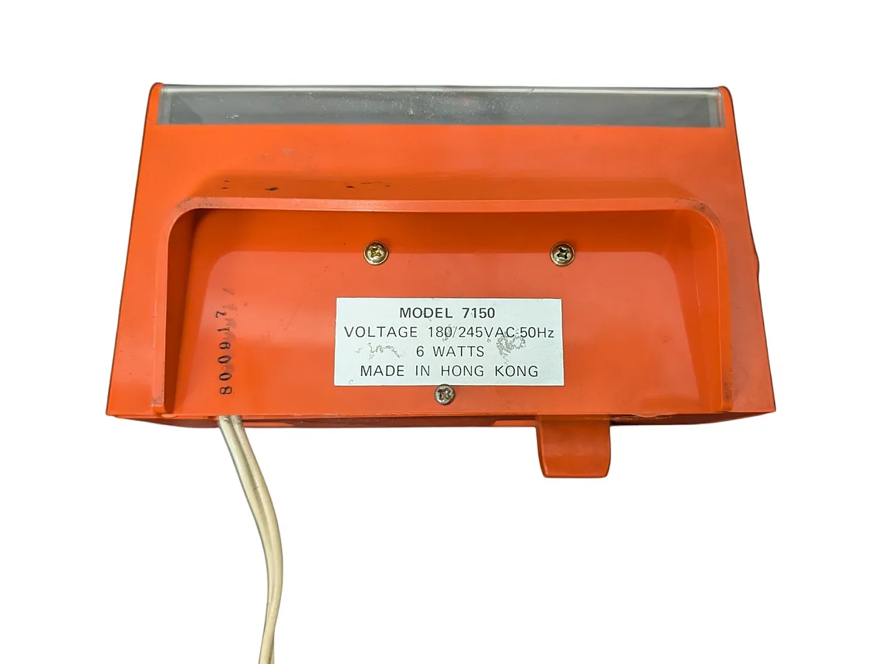Sveglia modello 7150 arancione, anni '70 5