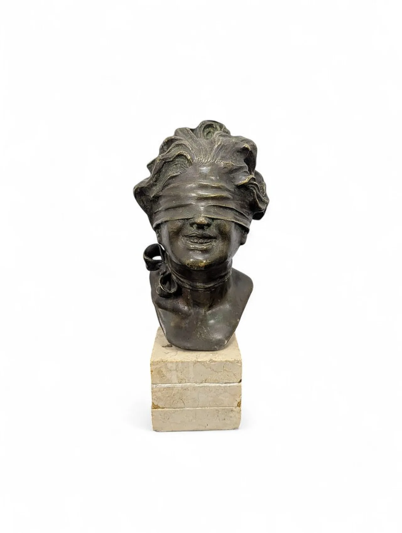 Sculpture of a blindfolded goddess, late 19th century 1