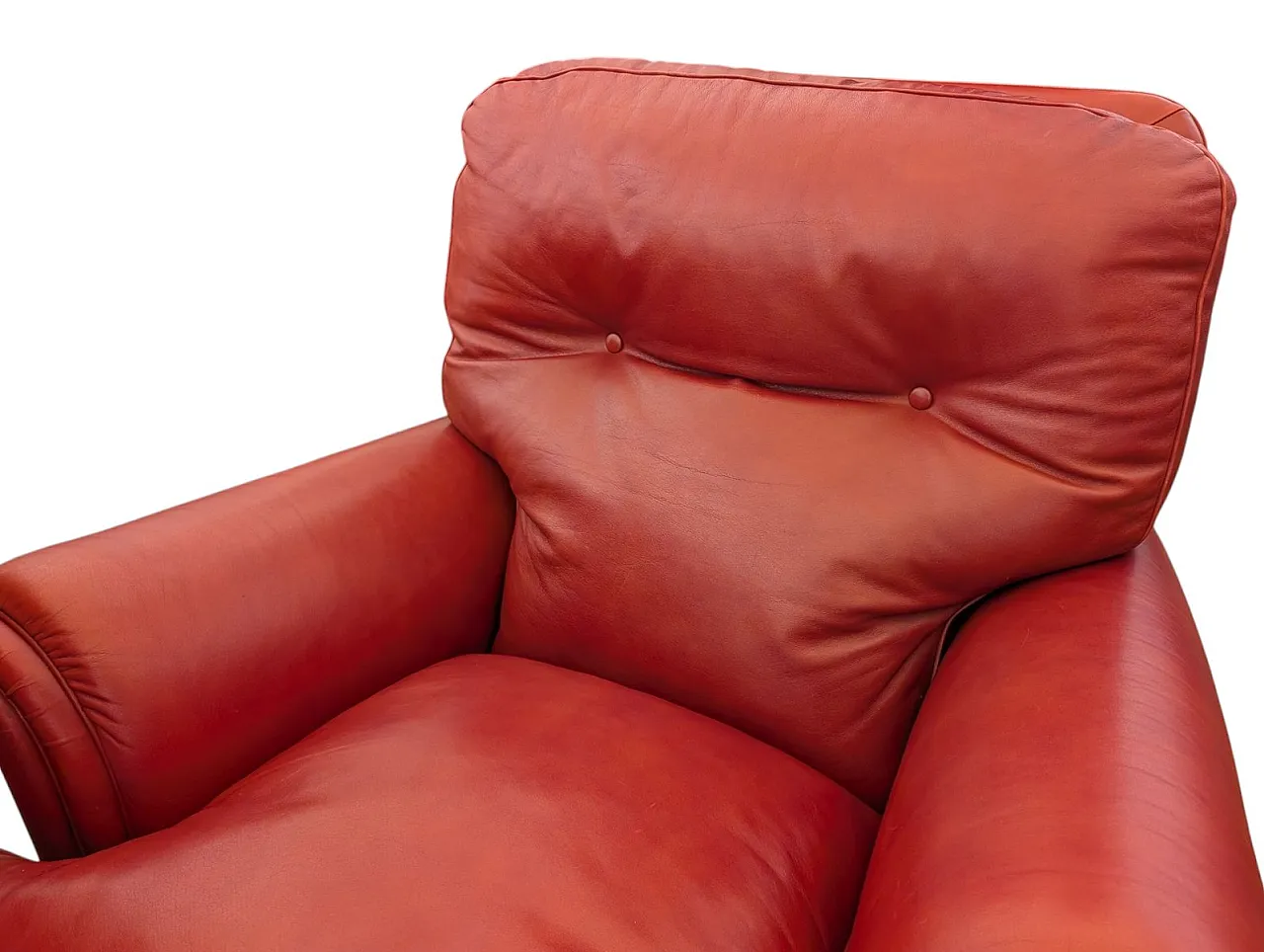 Pair of leather chairs from Poltrona Frau, 1980s 5