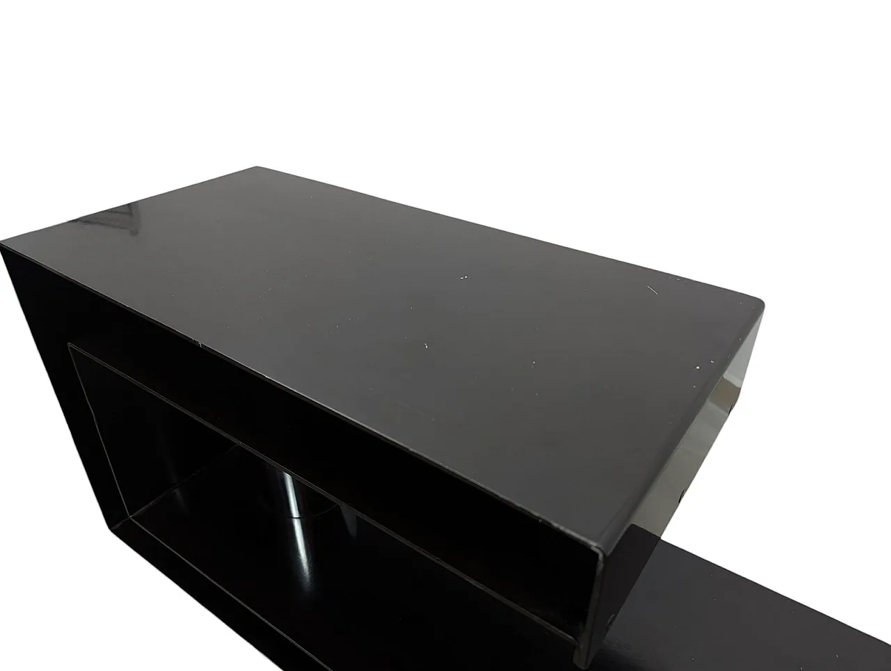 Chromed and painted metal entrance console table, 1970s 5