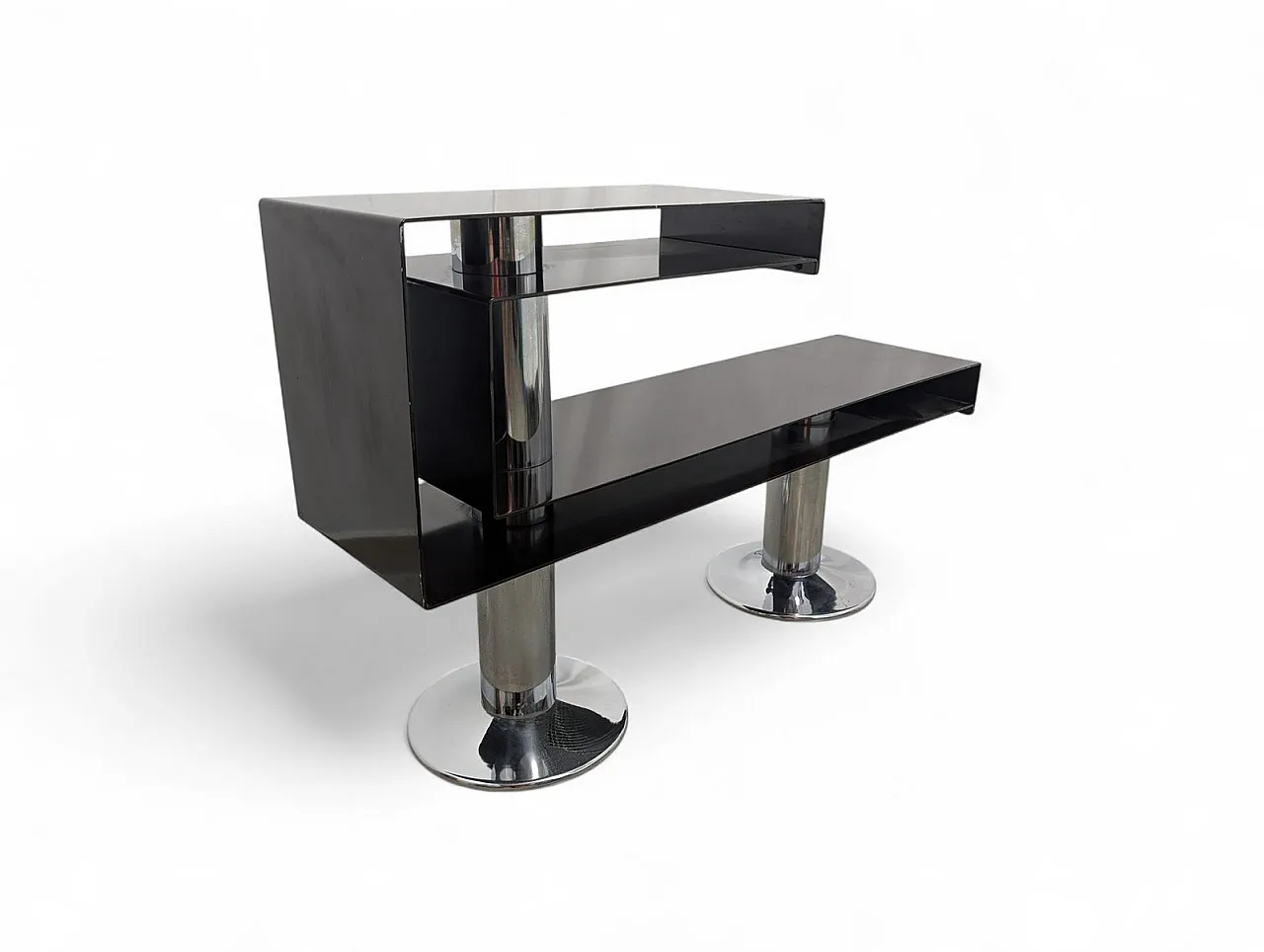 Chromed and painted metal entrance console table, 1970s 6