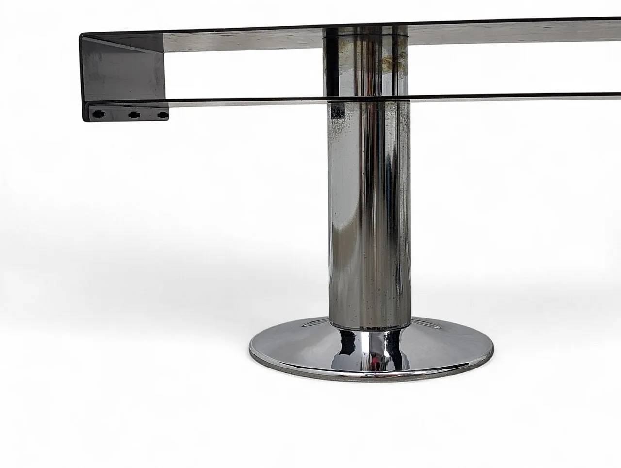 Chromed and painted metal entrance console table, 1970s 8
