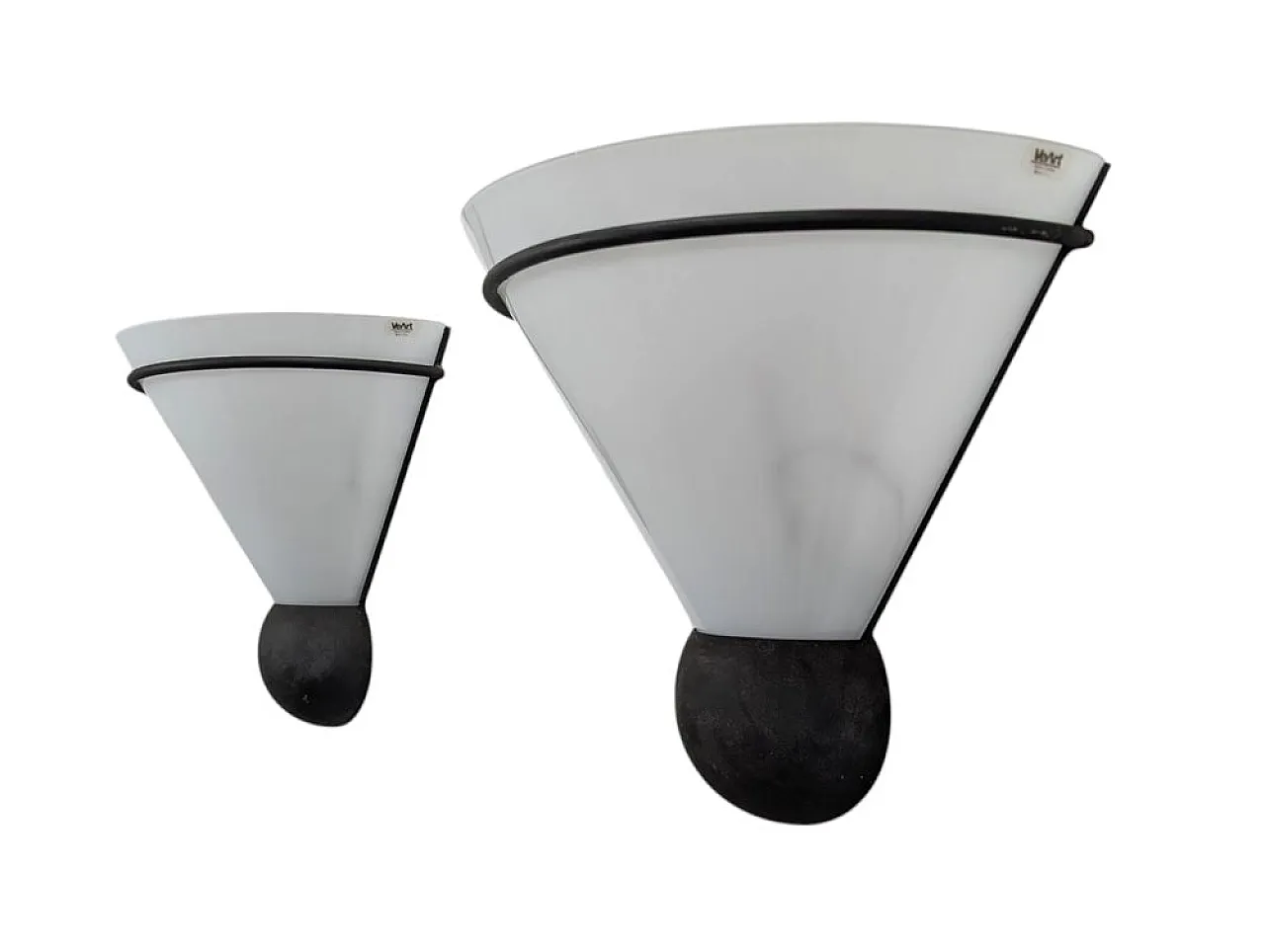 Pair of Murano glass wall lights from VeArt, 1980s 8