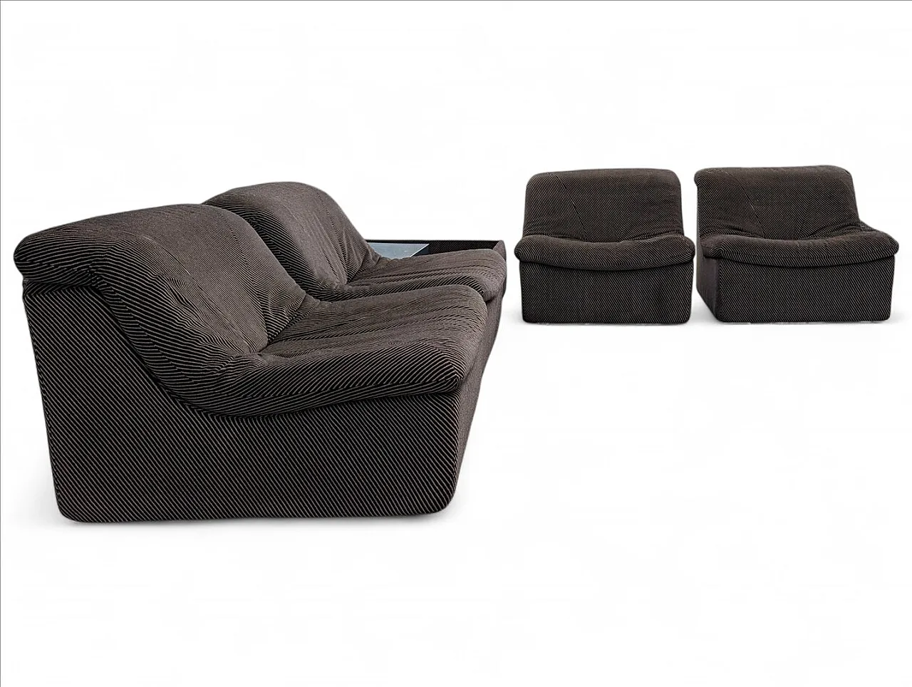 Modular fabric sofa and coffee table, 1970s 2