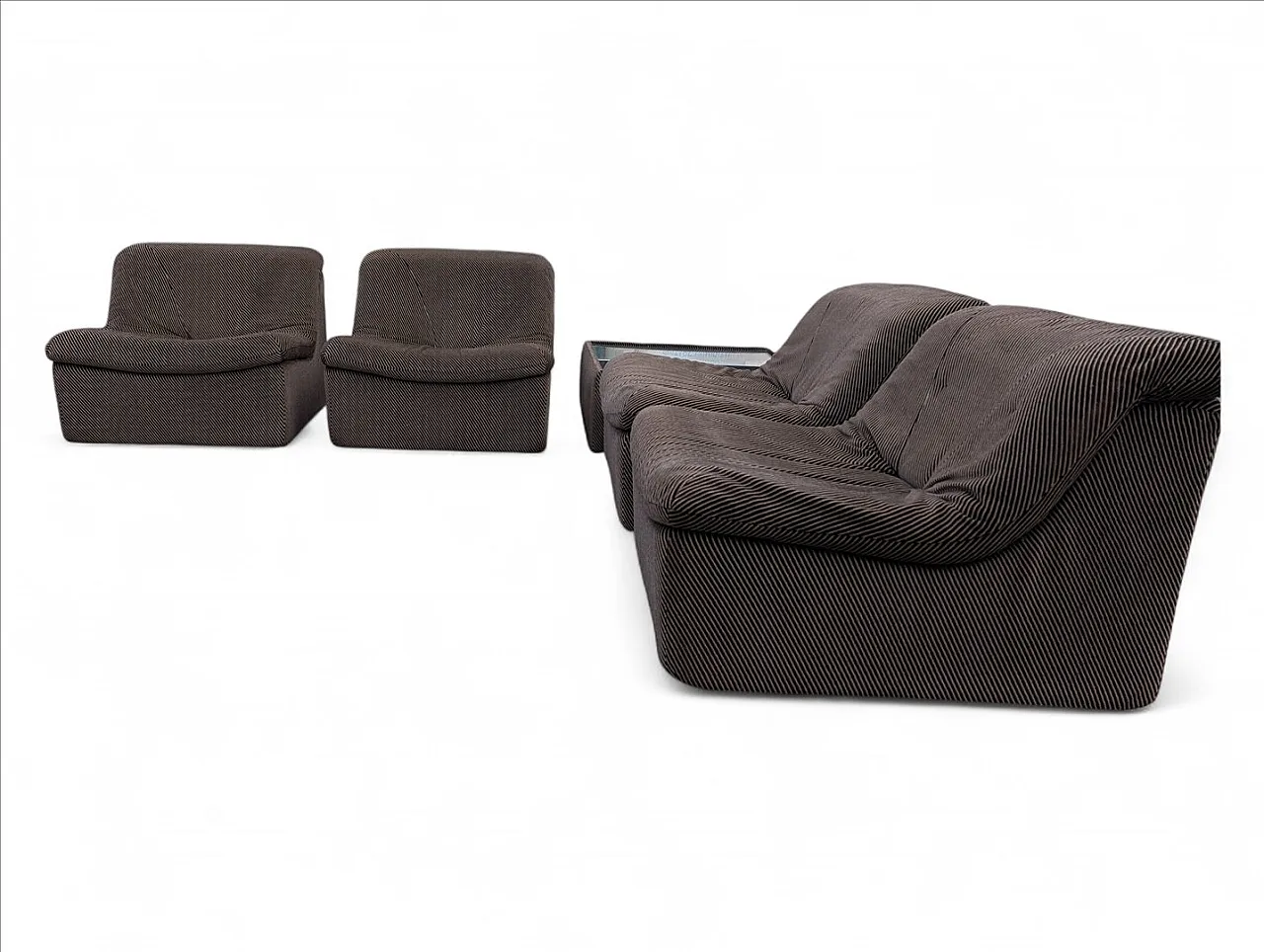 Modular fabric sofa and coffee table, 1970s 3
