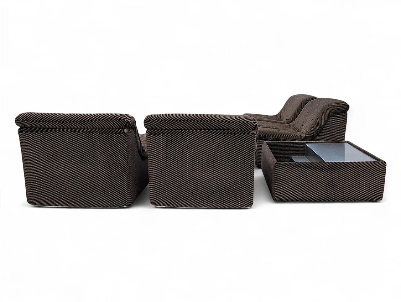 Modular fabric sofa and coffee table, 1970s 4