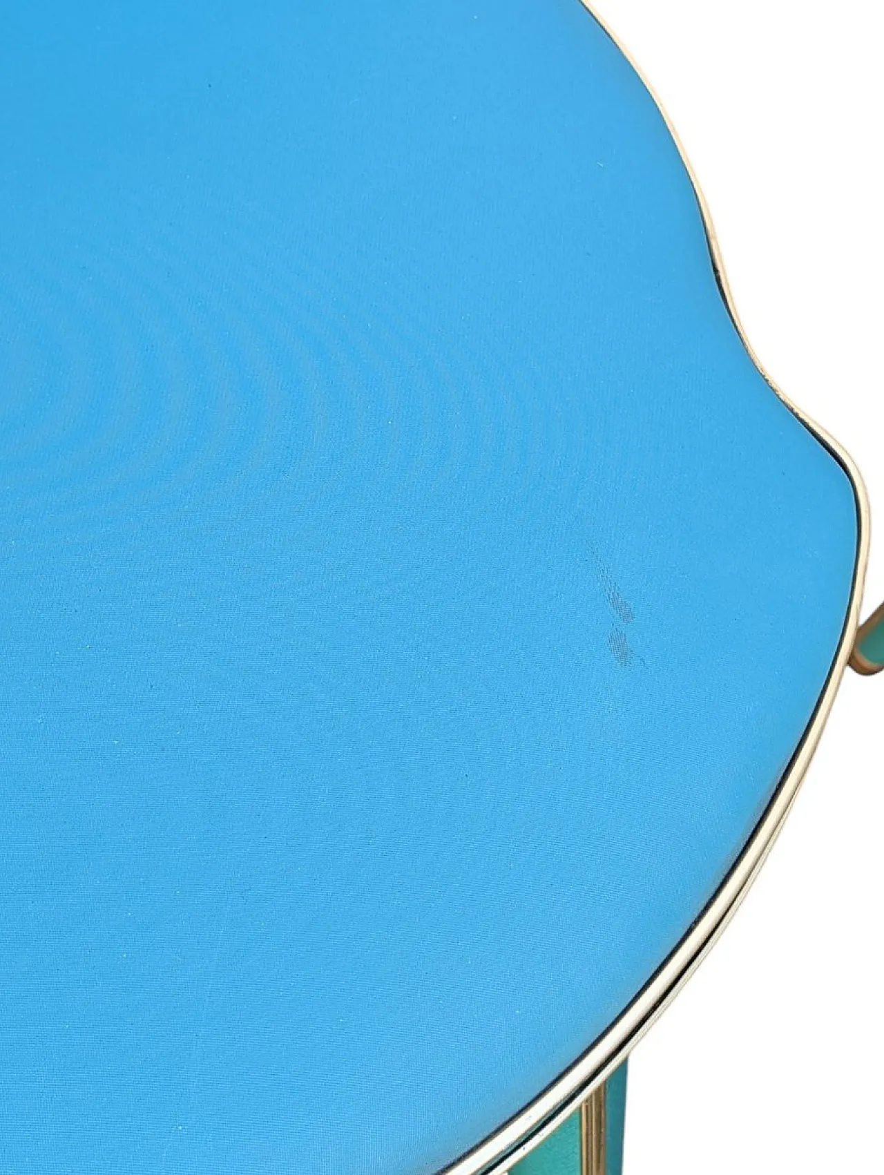 Aqua green dining set with gilt details by Umberto Mascagni, 1950s 23