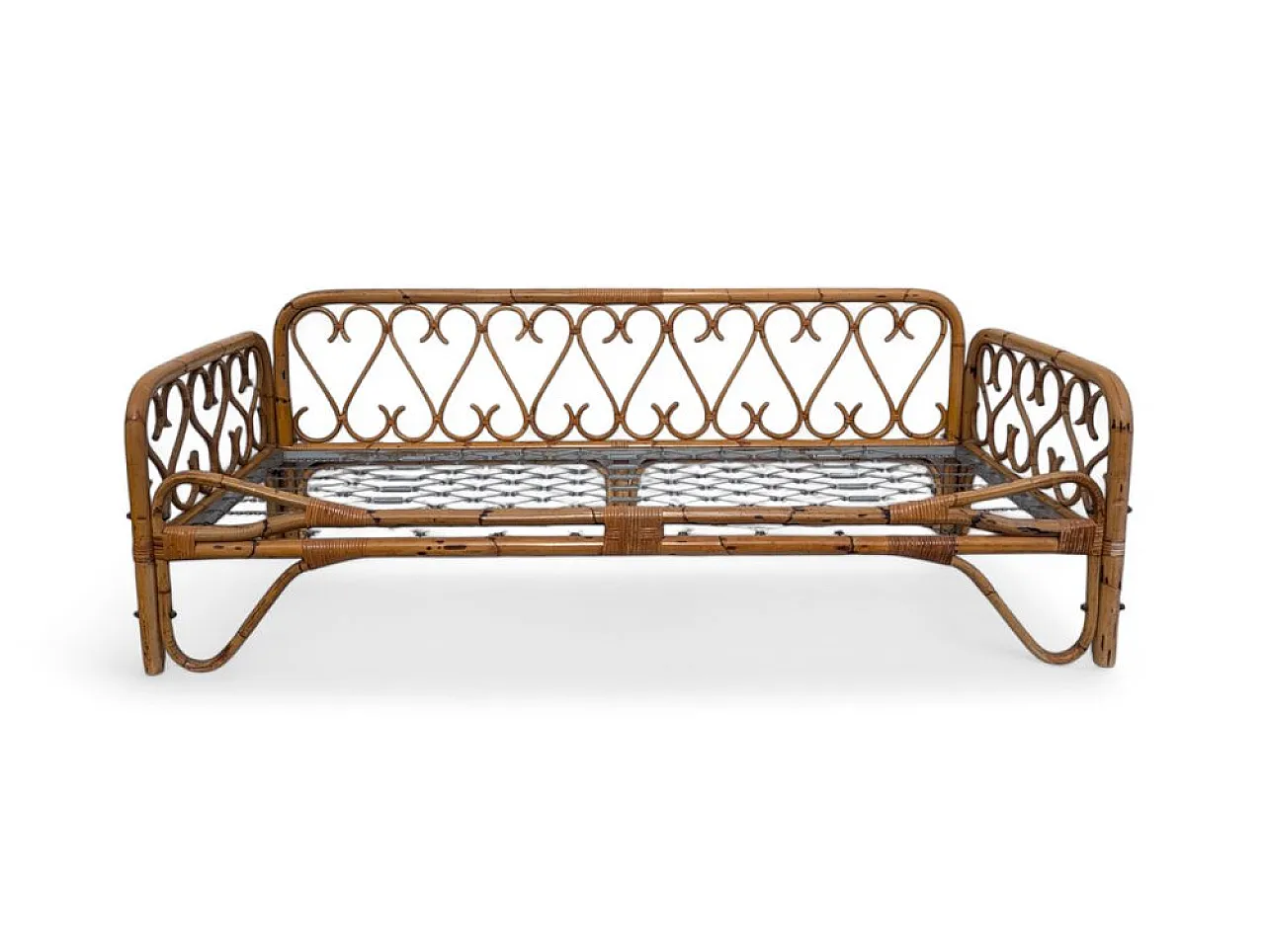 Bamboo wooden sofa, 1960s 1