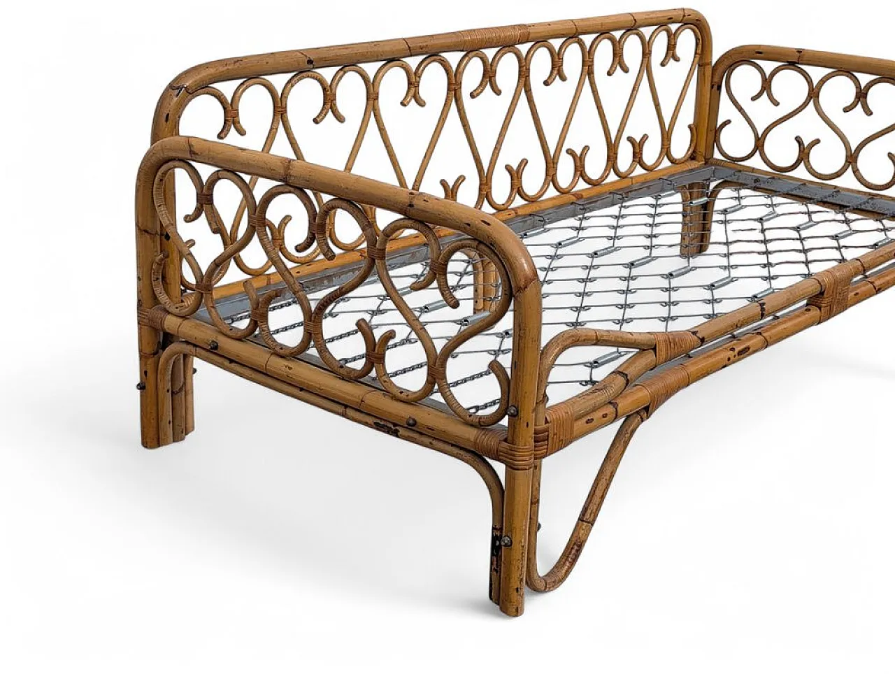 Bamboo wooden sofa, 1960s 2