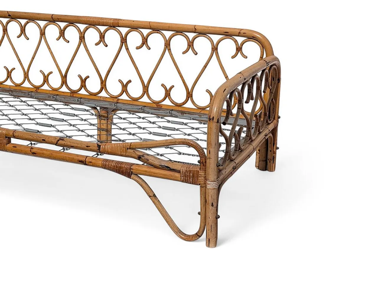 Bamboo wooden sofa, 1960s 3