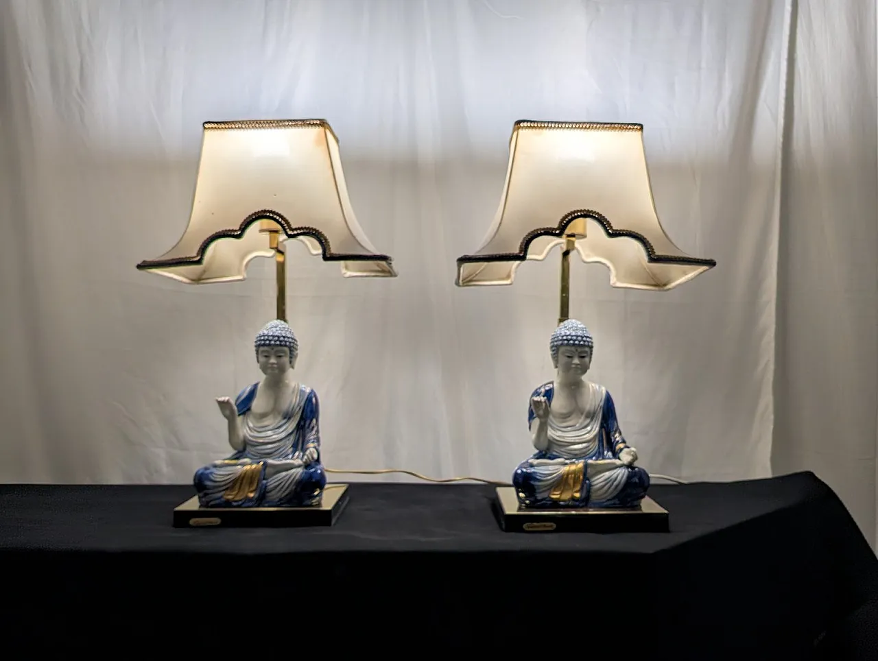 Scultura Viva porcelain Buddha Lamps by Edoardo Tasca, 1970s 9