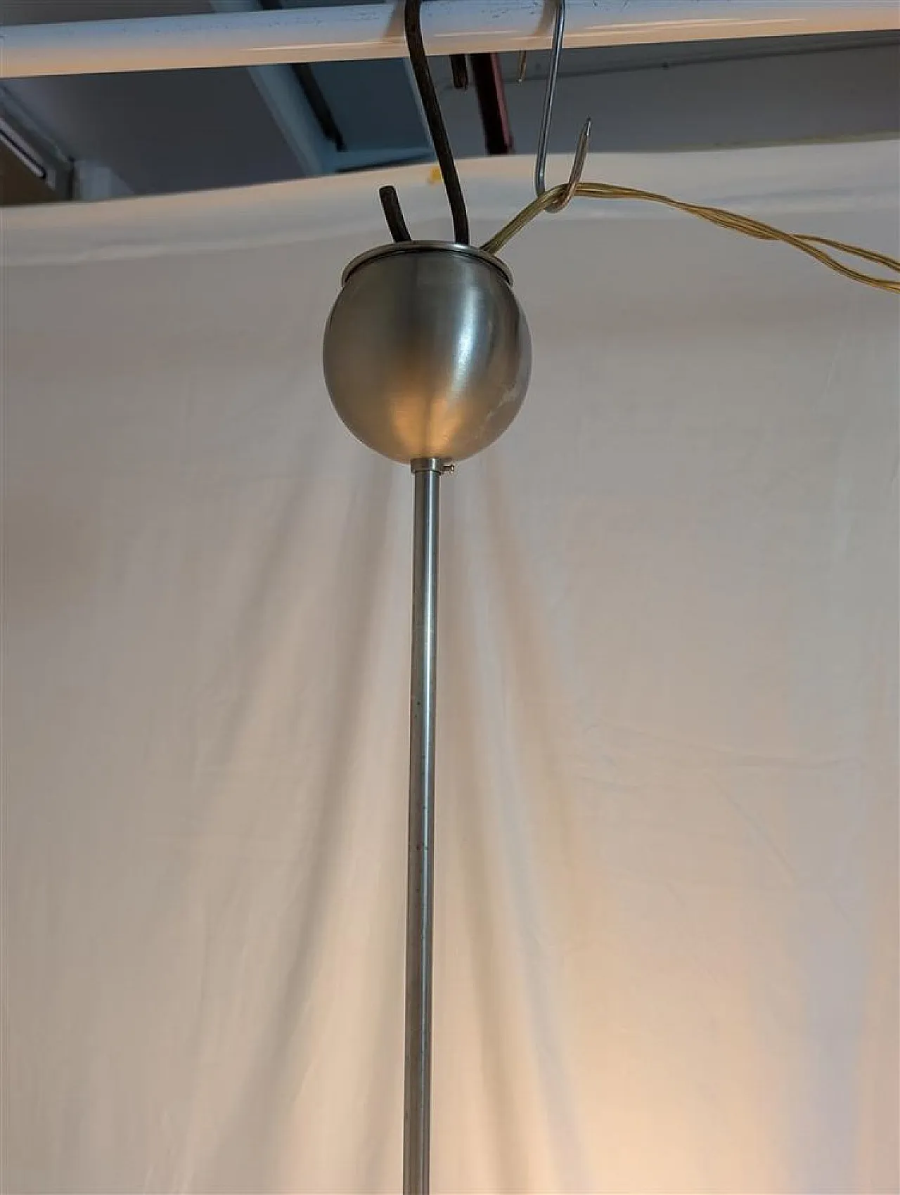 Chandelier with double opal glass spheres, 1970s 10