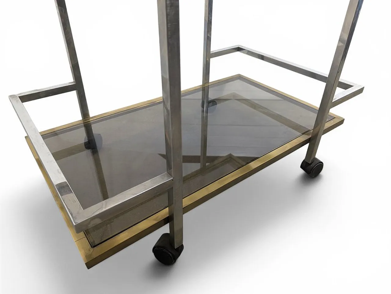 Gilt metal bar trolley, 1970s 5