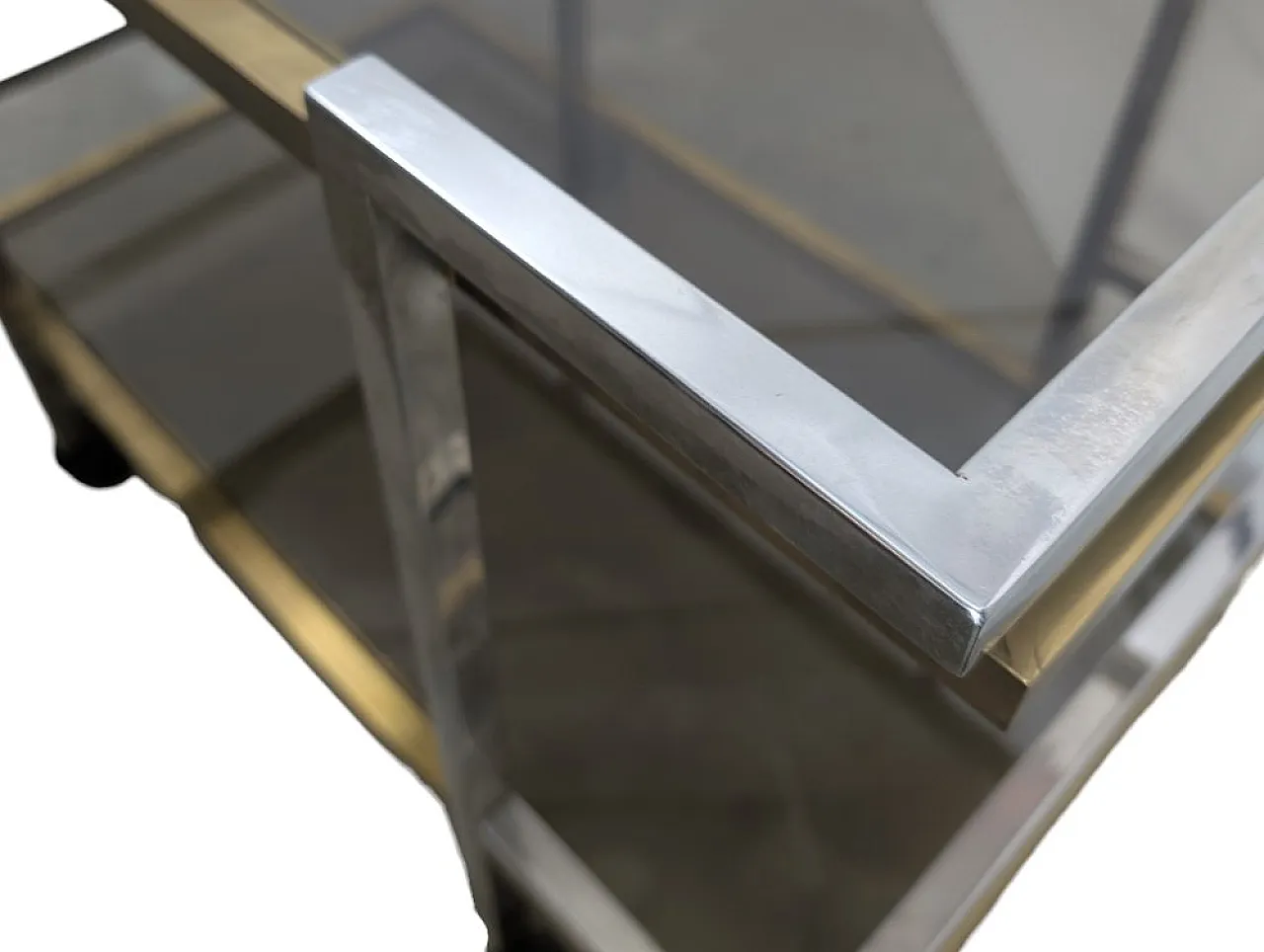Gilt metal bar trolley, 1970s 6