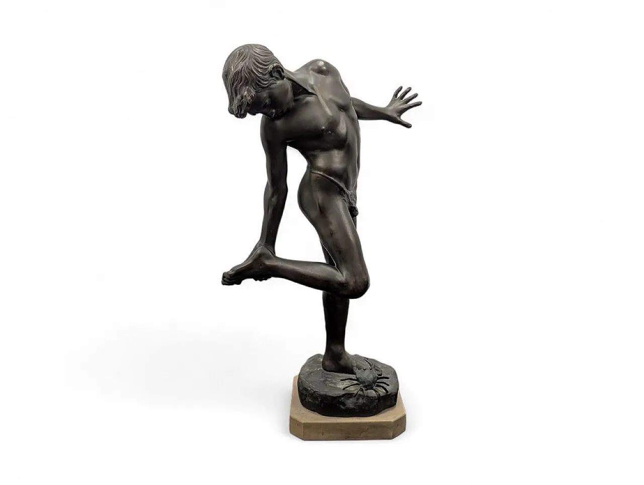 Bronze statue of a young fisherman, 20th century 1