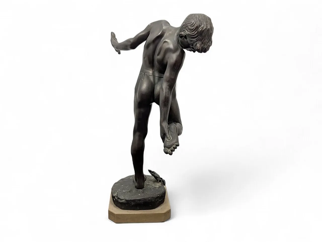 Bronze statue of a young fisherman, 20th century 3