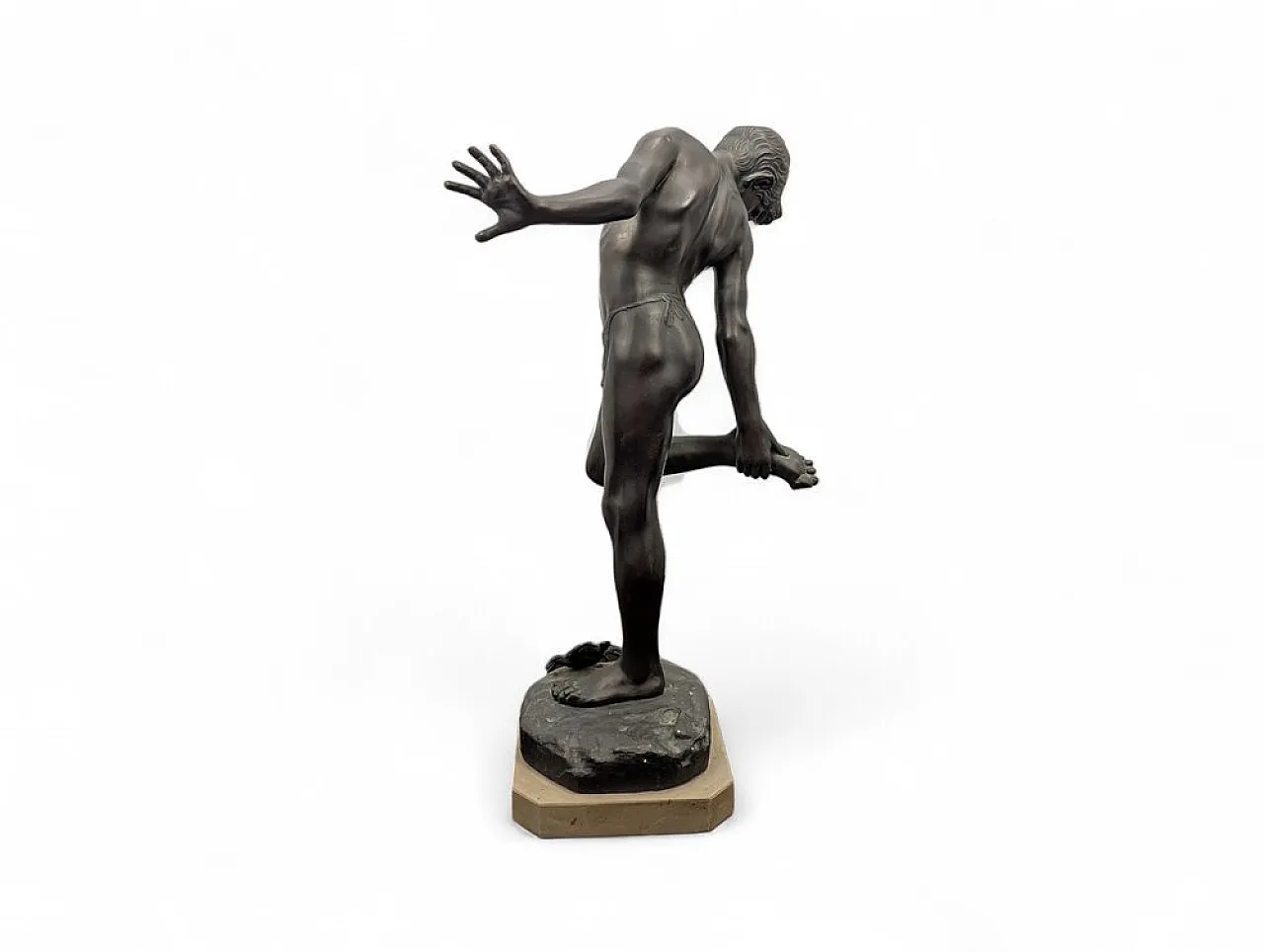 Bronze statue of a young fisherman, 20th century 4