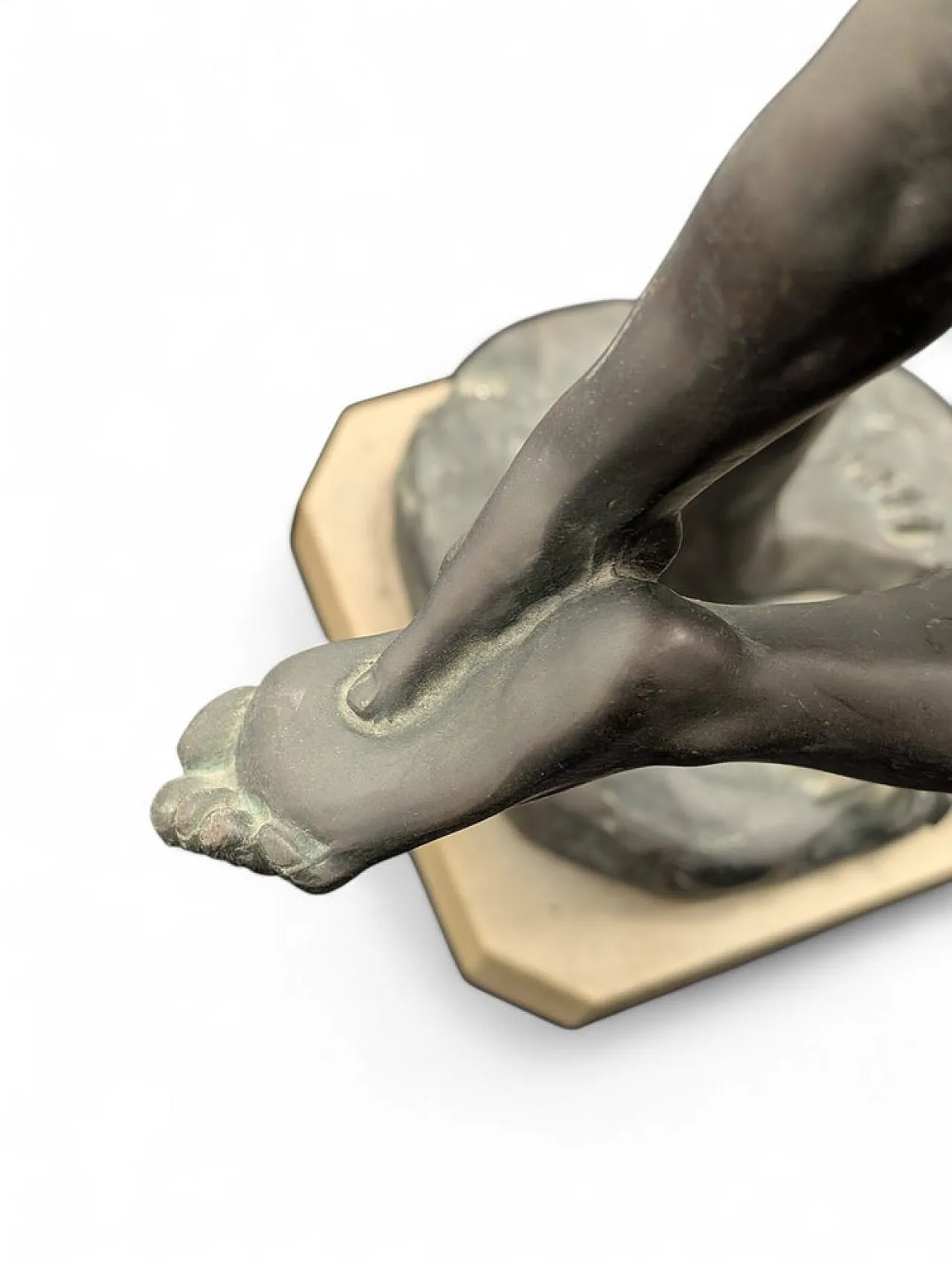 Bronze statue of a young fisherman, 20th century 7