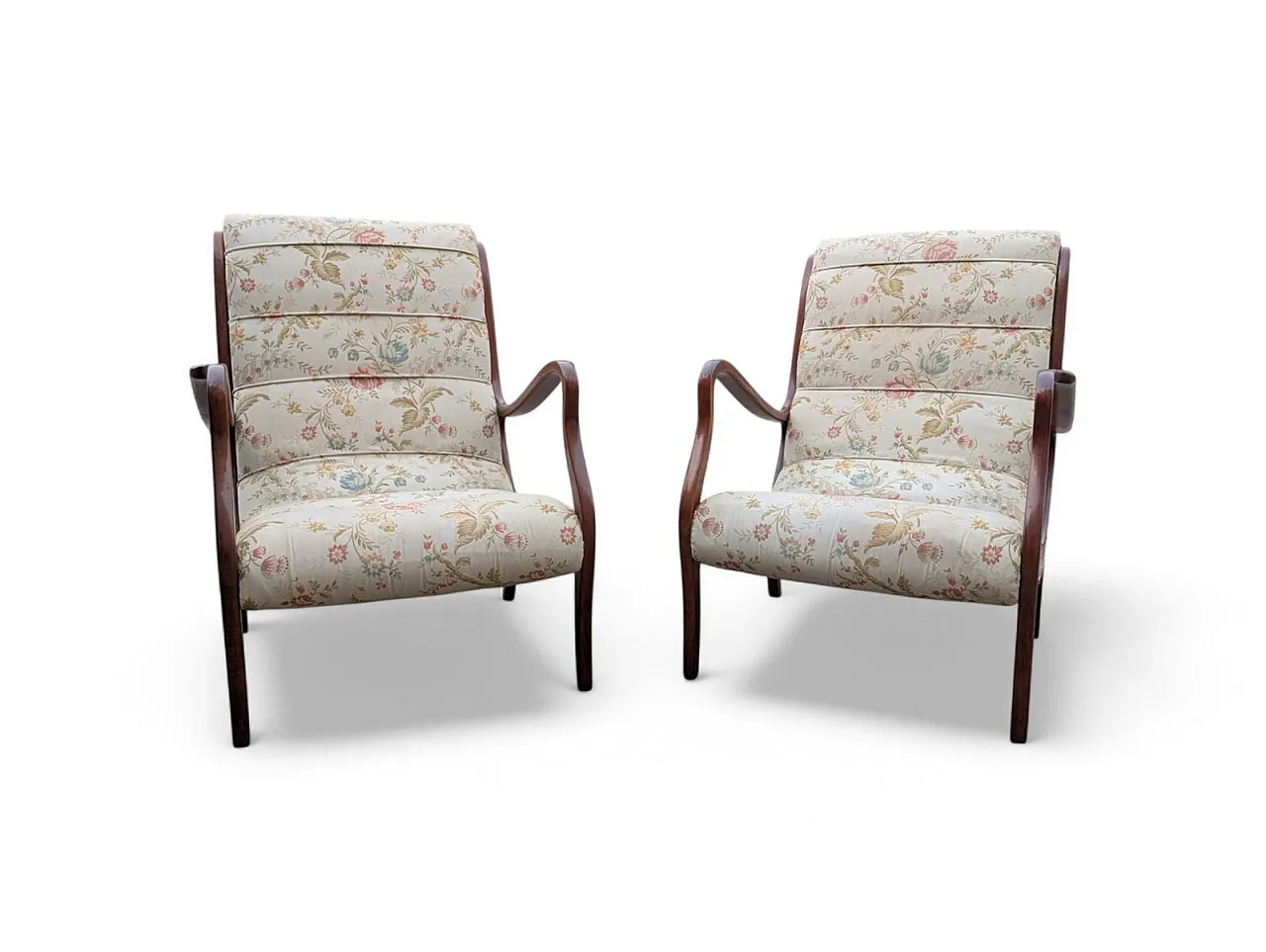 Pair of Mitzi Armchairs attributed to Ezio Longhi for Elam, 1950s 1