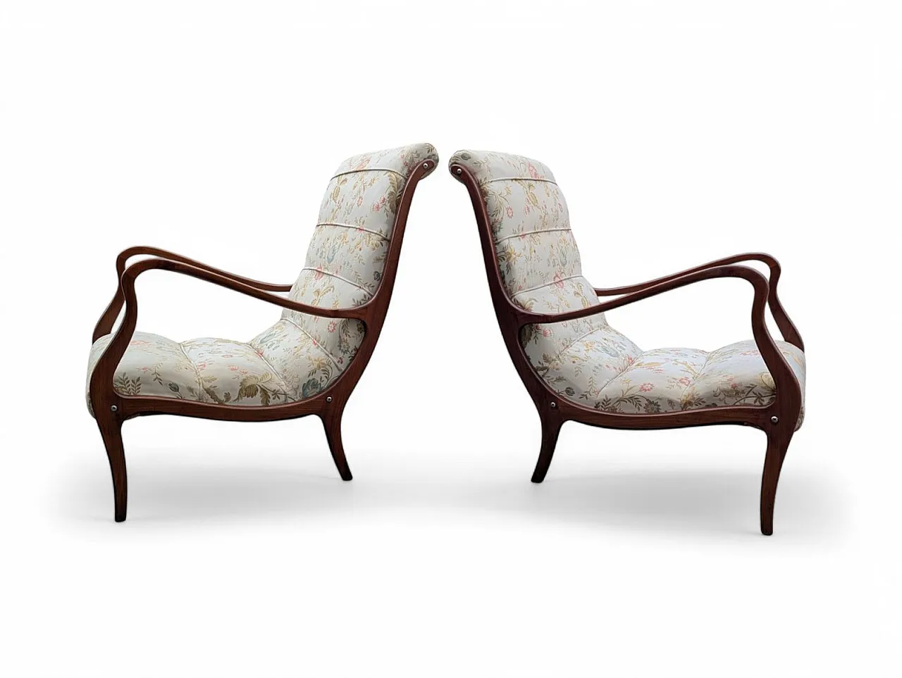 Pair of Mitzi Armchairs attributed to Ezio Longhi for Elam, 1950s 2