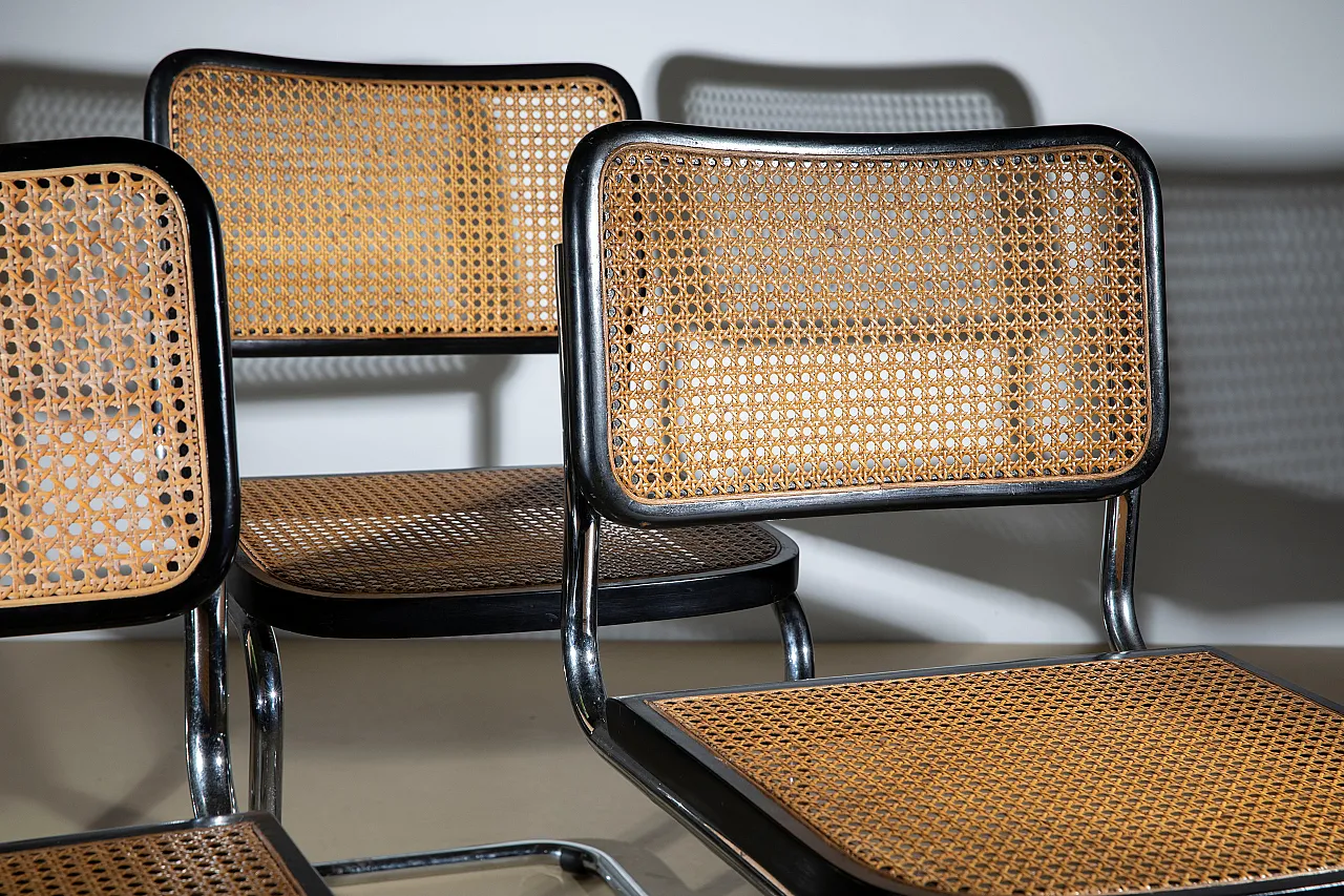 4 Cesca cantilever chairs by Marcel Breuer, 1980s 4