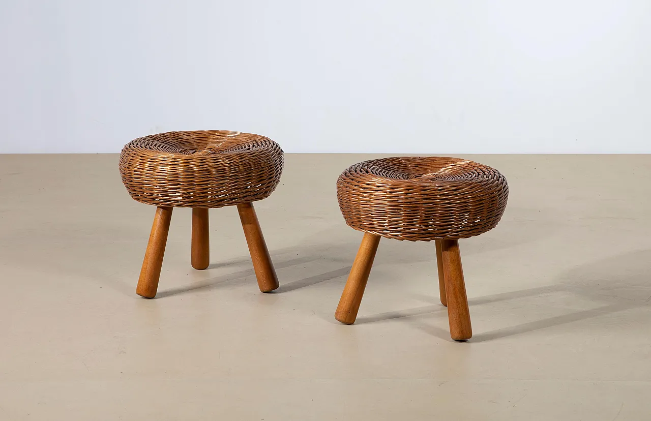 Pair of Mid-Century stools attributed to Tony Paul, 1950s 2