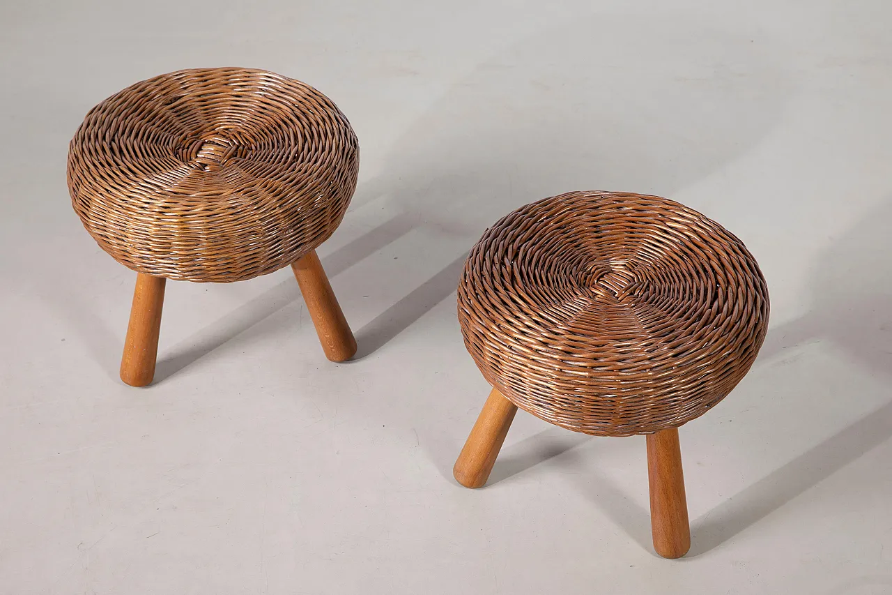 Pair of Mid-Century stools attributed to Tony Paul, 1950s 3