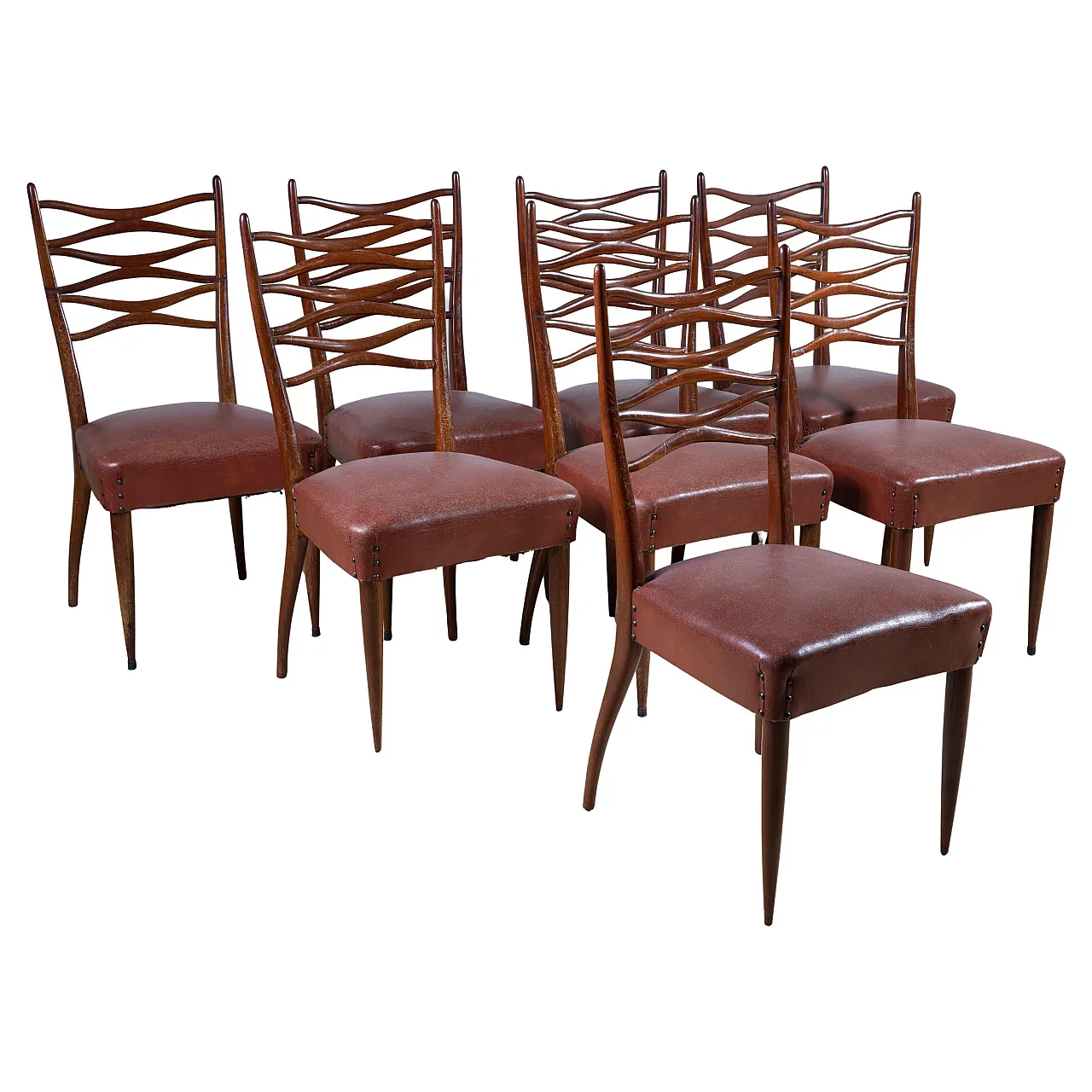 8 Dining chairs by Eugenia Alberti and Gian Luigi Reggio, 1950s 1