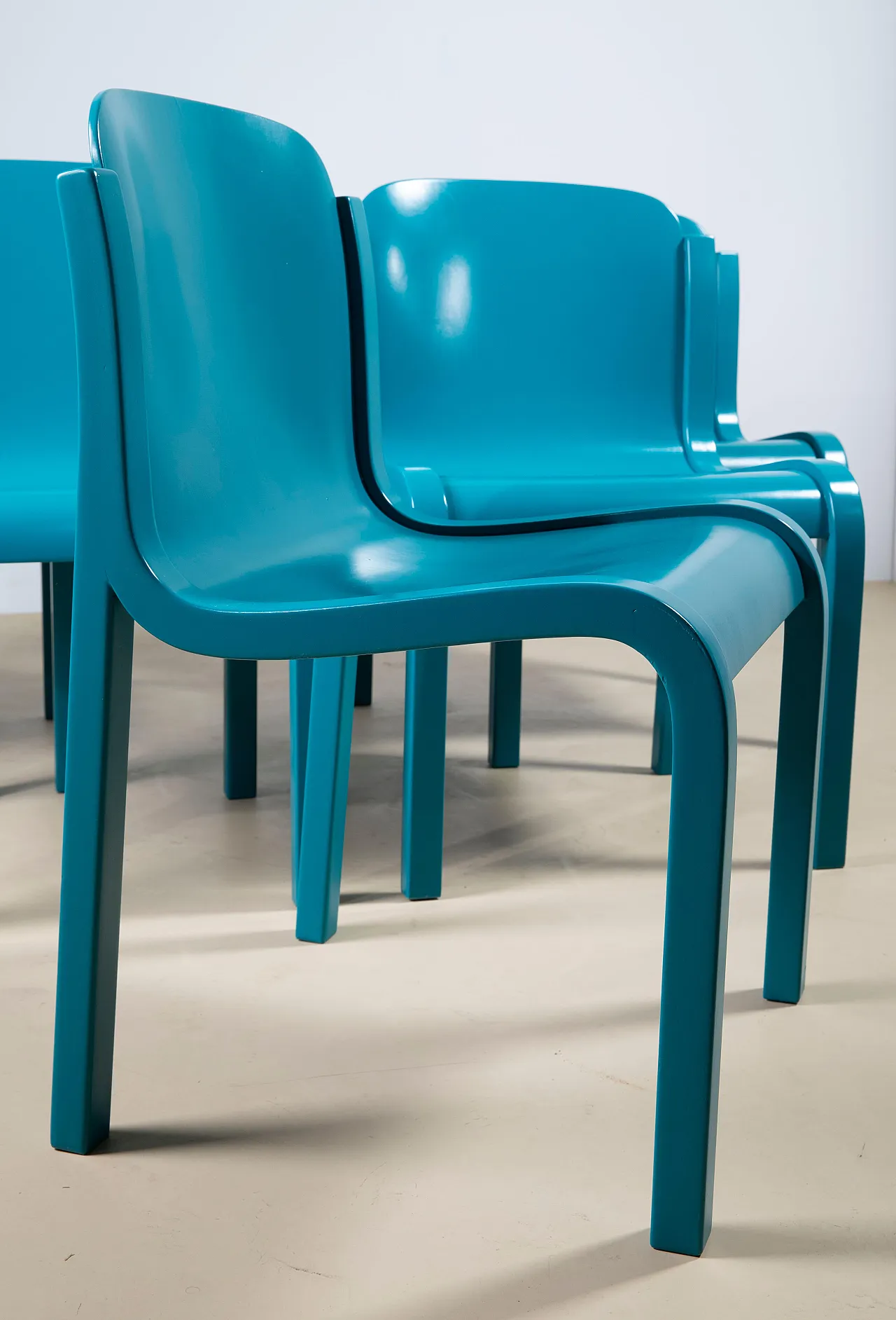 6 Mito chairs by Carlo Bartoli for Tisettanta, 1960s 2
