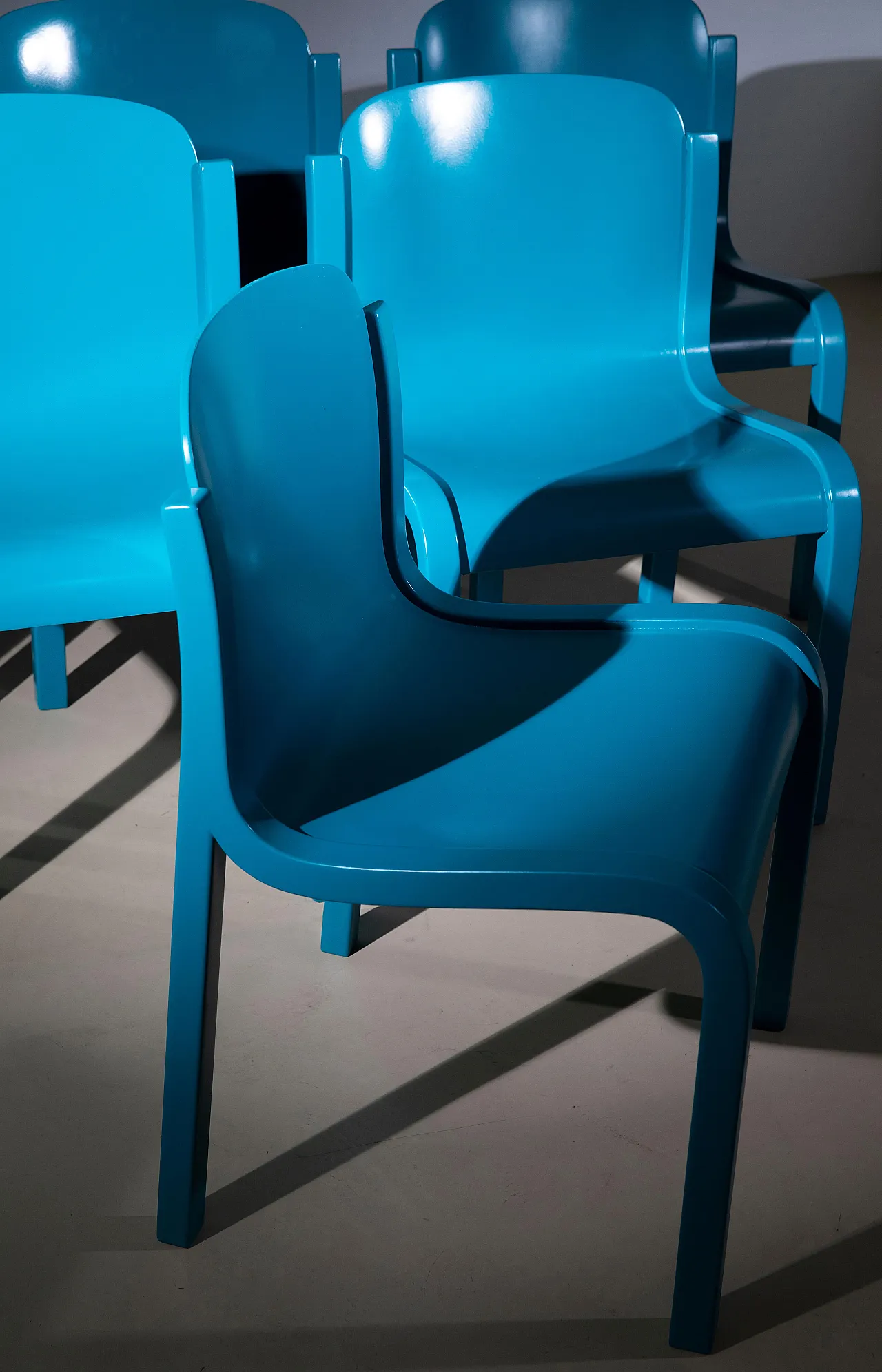 6 Mito chairs by Carlo Bartoli for Tisettanta, 1960s 4
